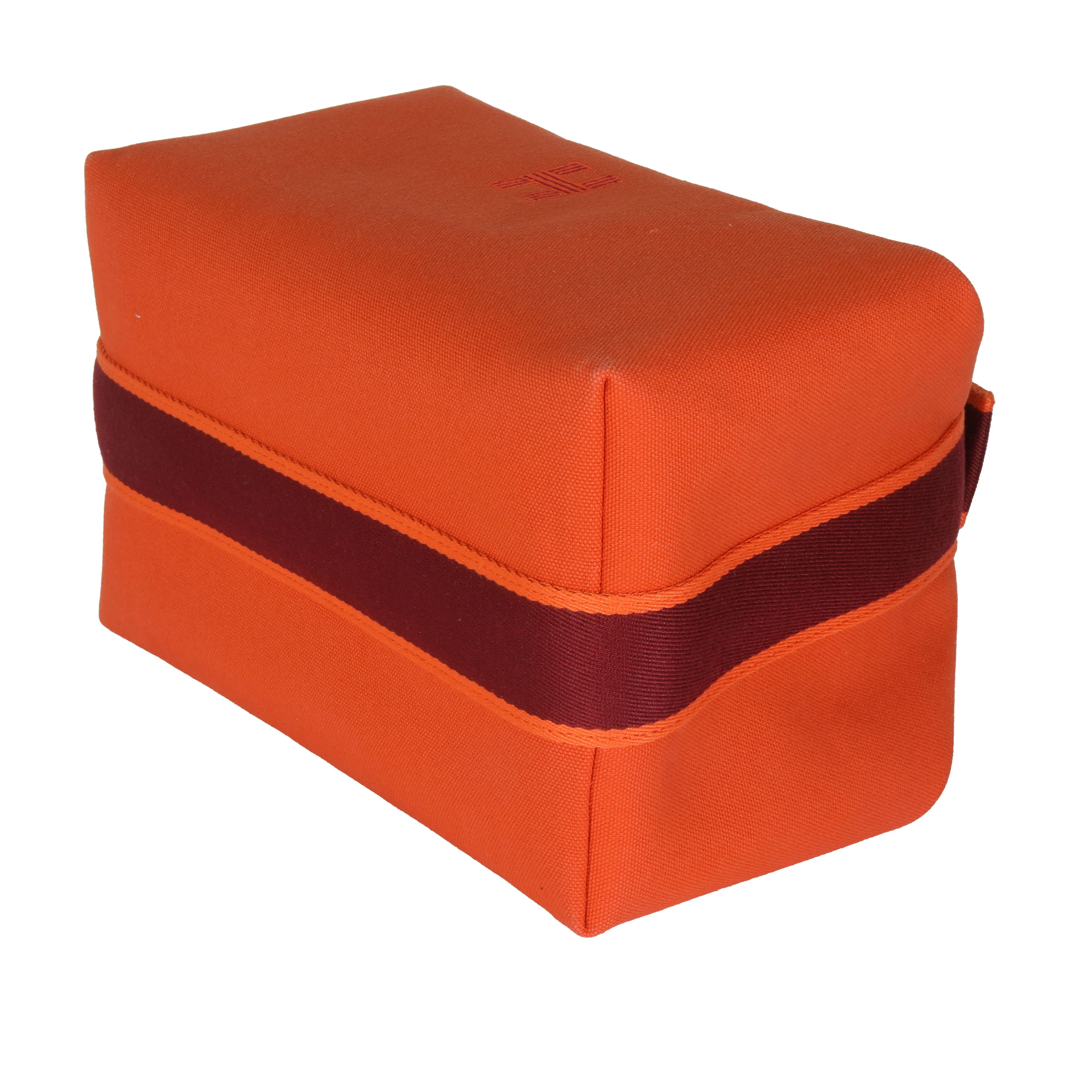 Orange Feu Burgundy Canvas Large Bride-A-Brac Pouch - Image 6