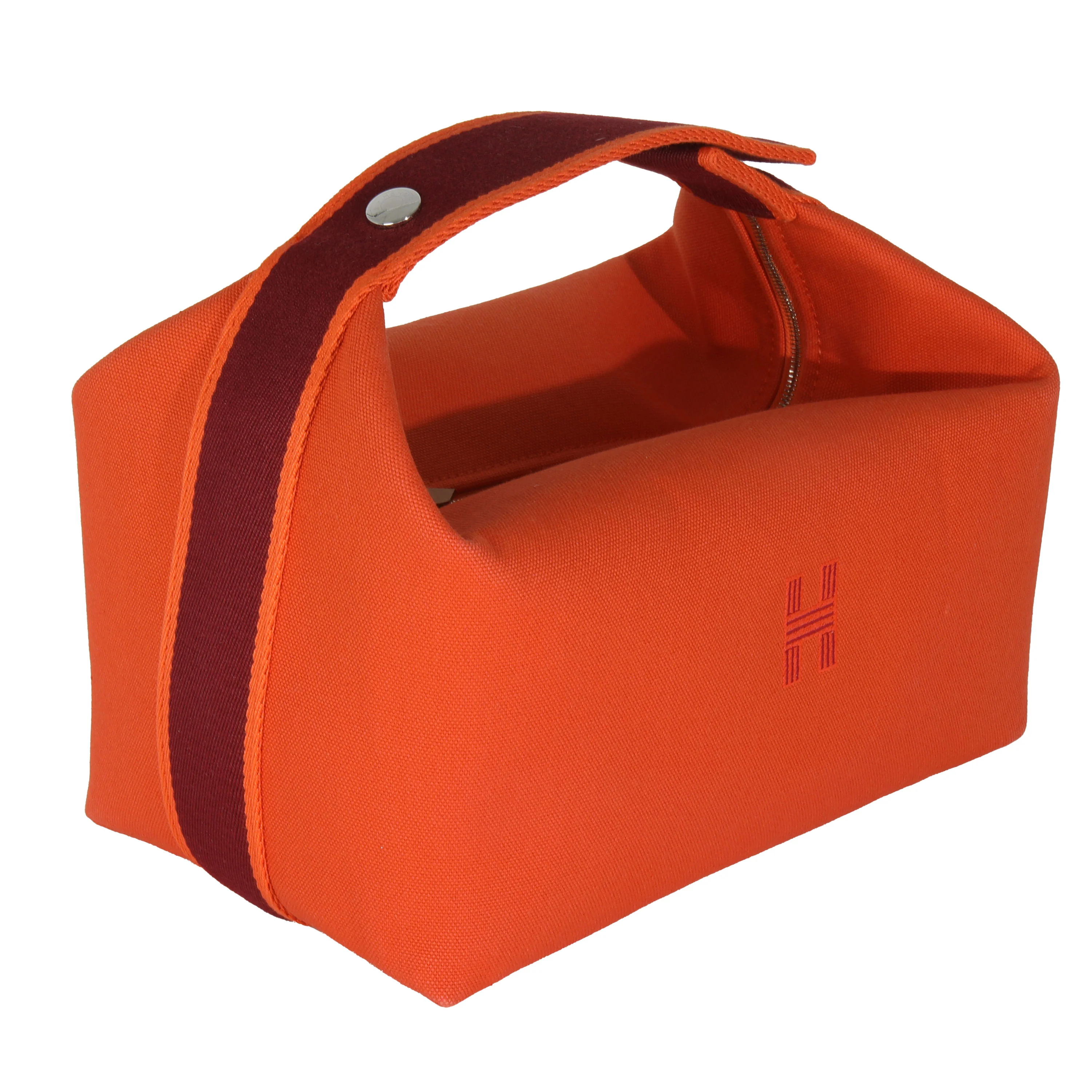 Orange Feu Burgundy Canvas Large Bride-A-Brac Pouch - Image 8