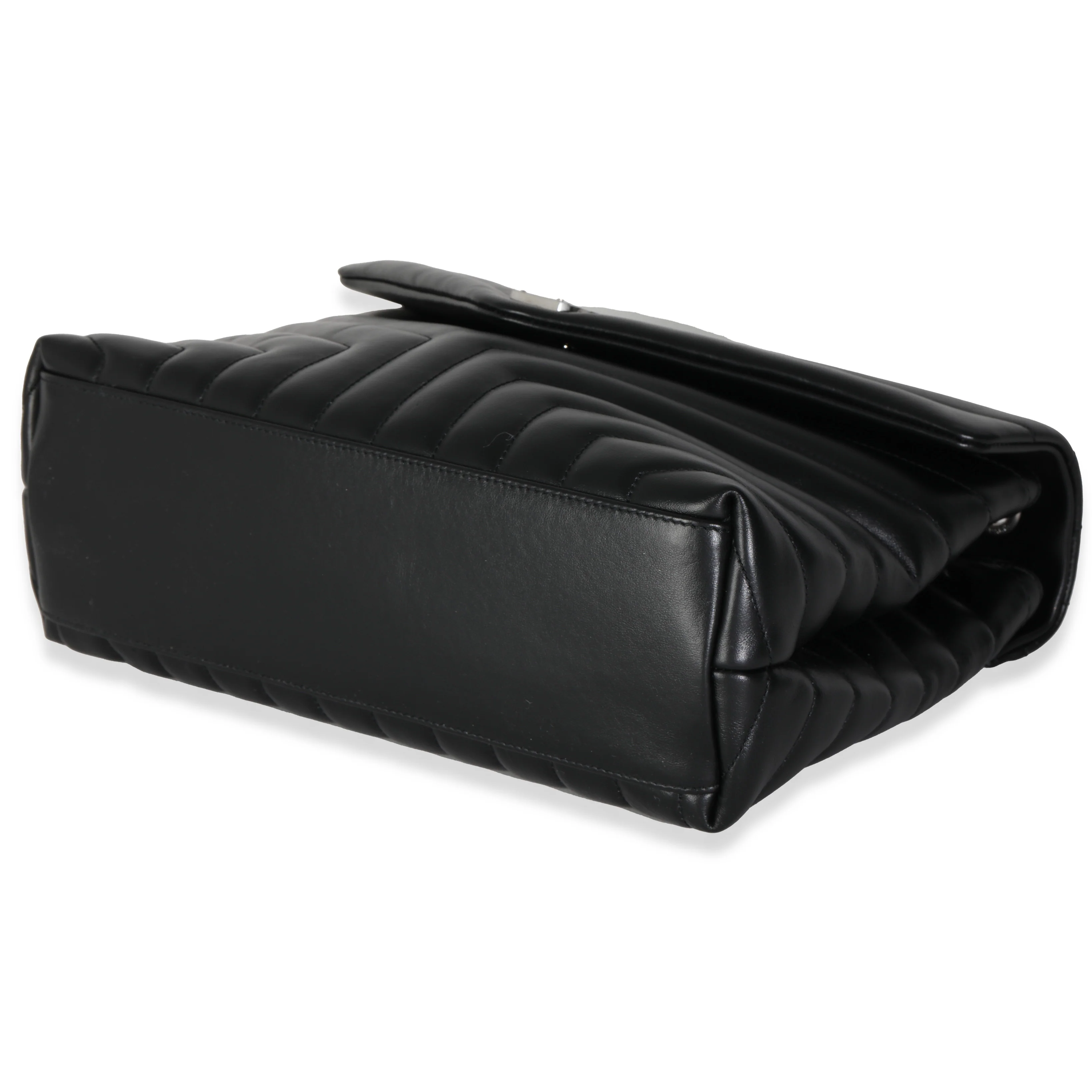 Black Calfskin Medium Loulou Chain Bag - Image 6