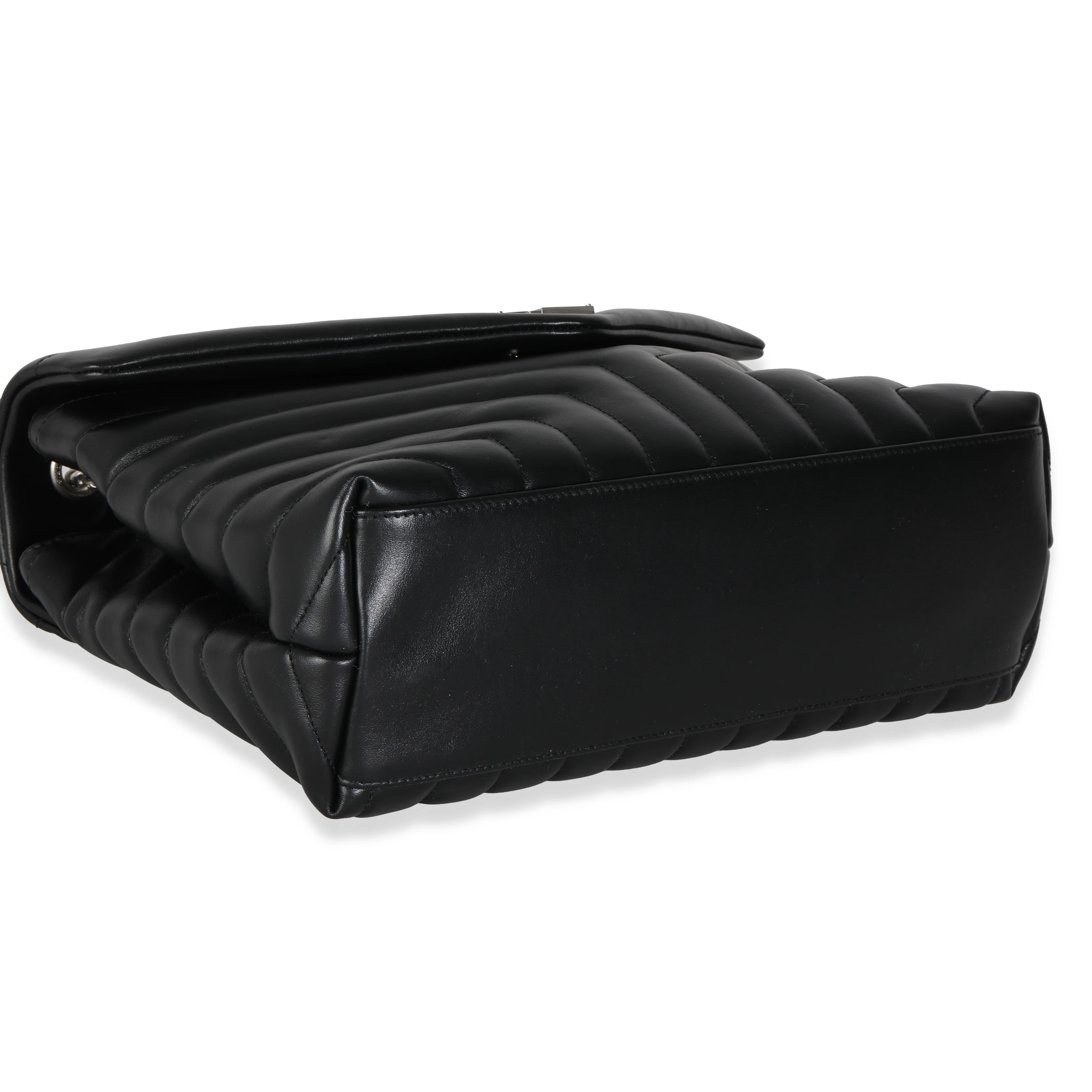 Black Calfskin Medium Loulou Chain Bag - Image 7