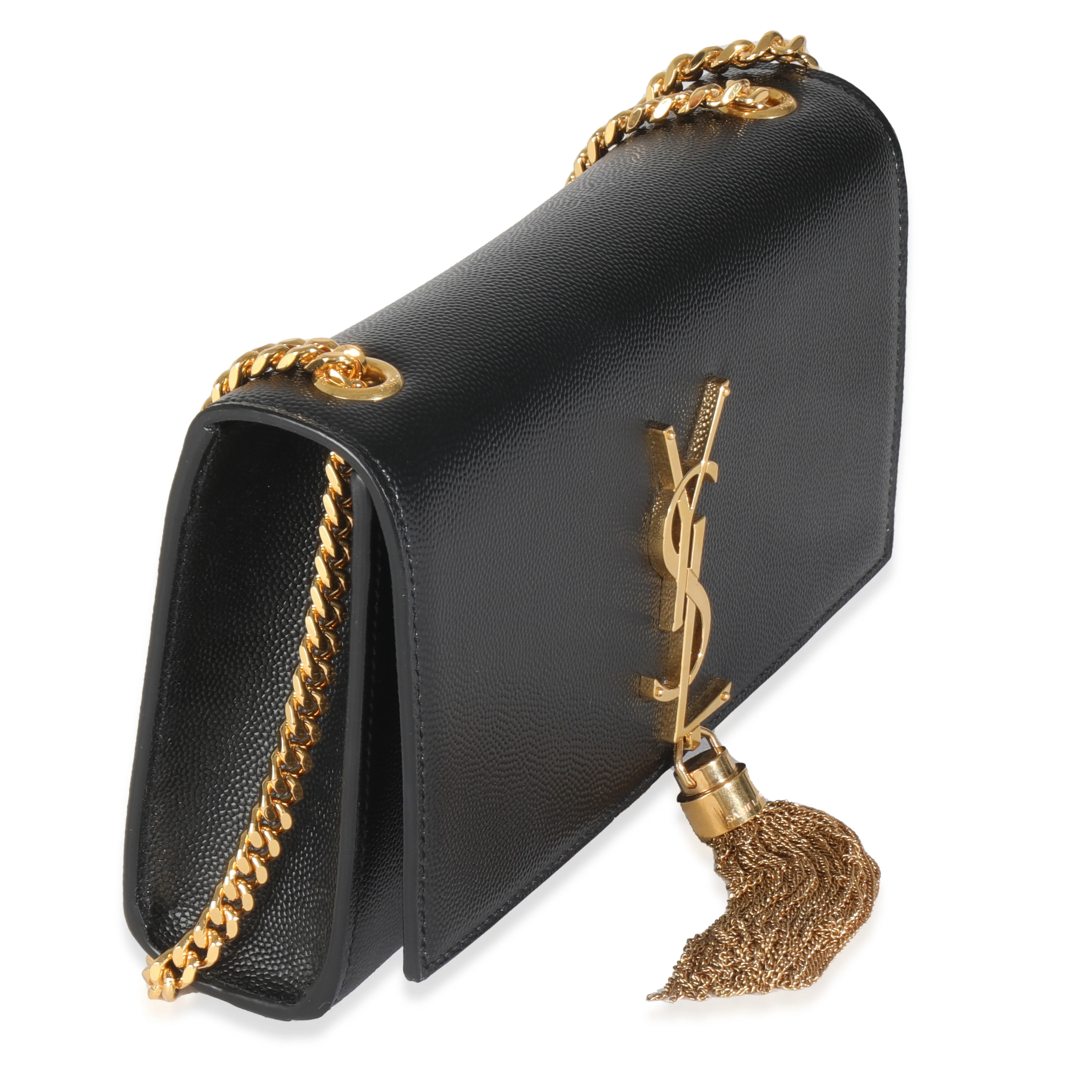 Black Grain De Poudre Small Kate Tassel - Image 3