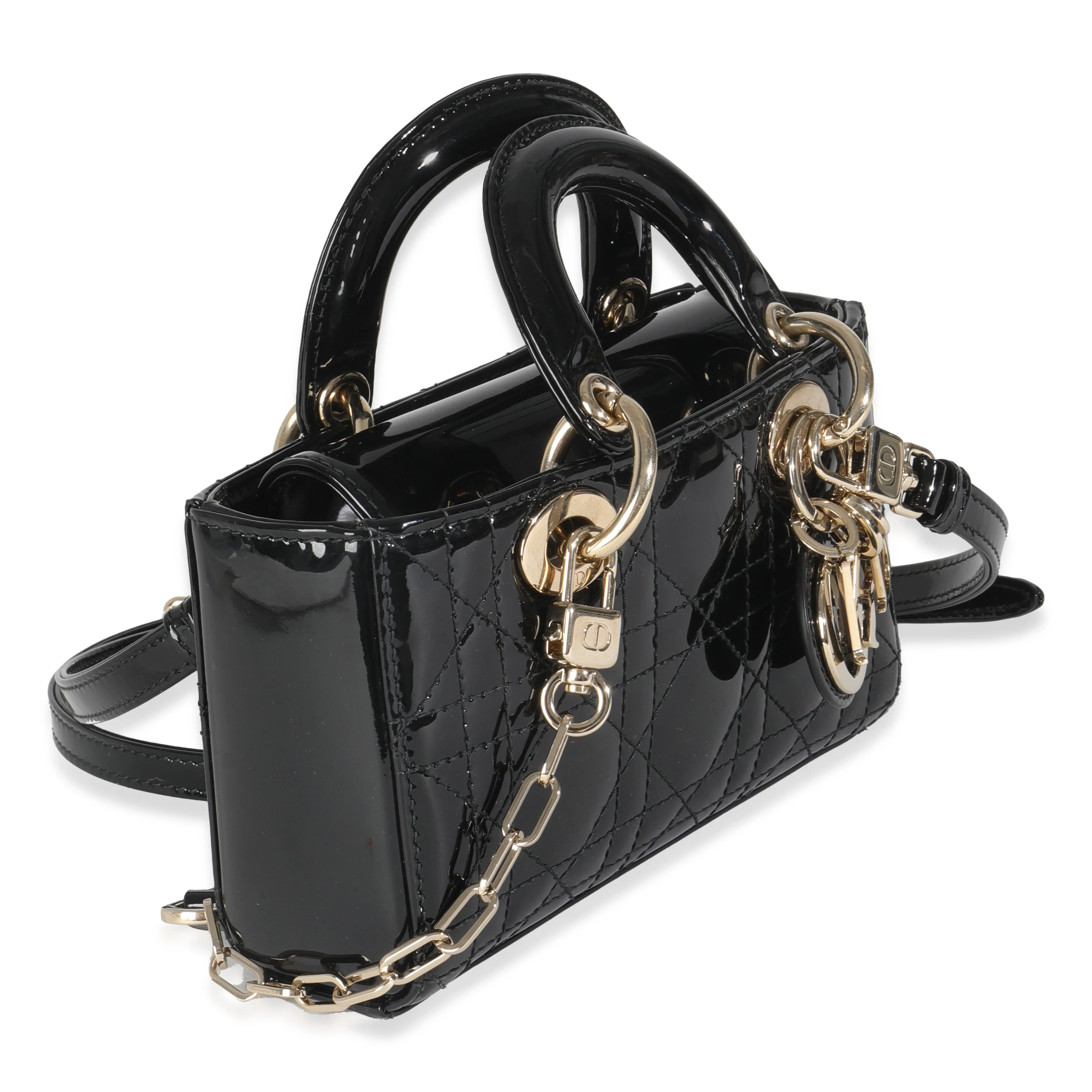 Black Patent Cannage Micro D-Joy - Image 3