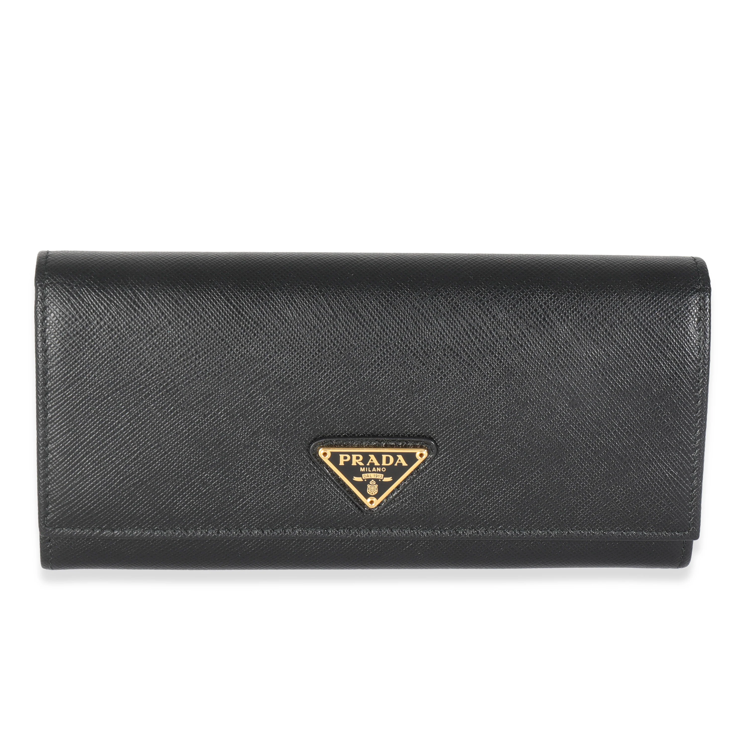 Black Saffiano Large Wallet