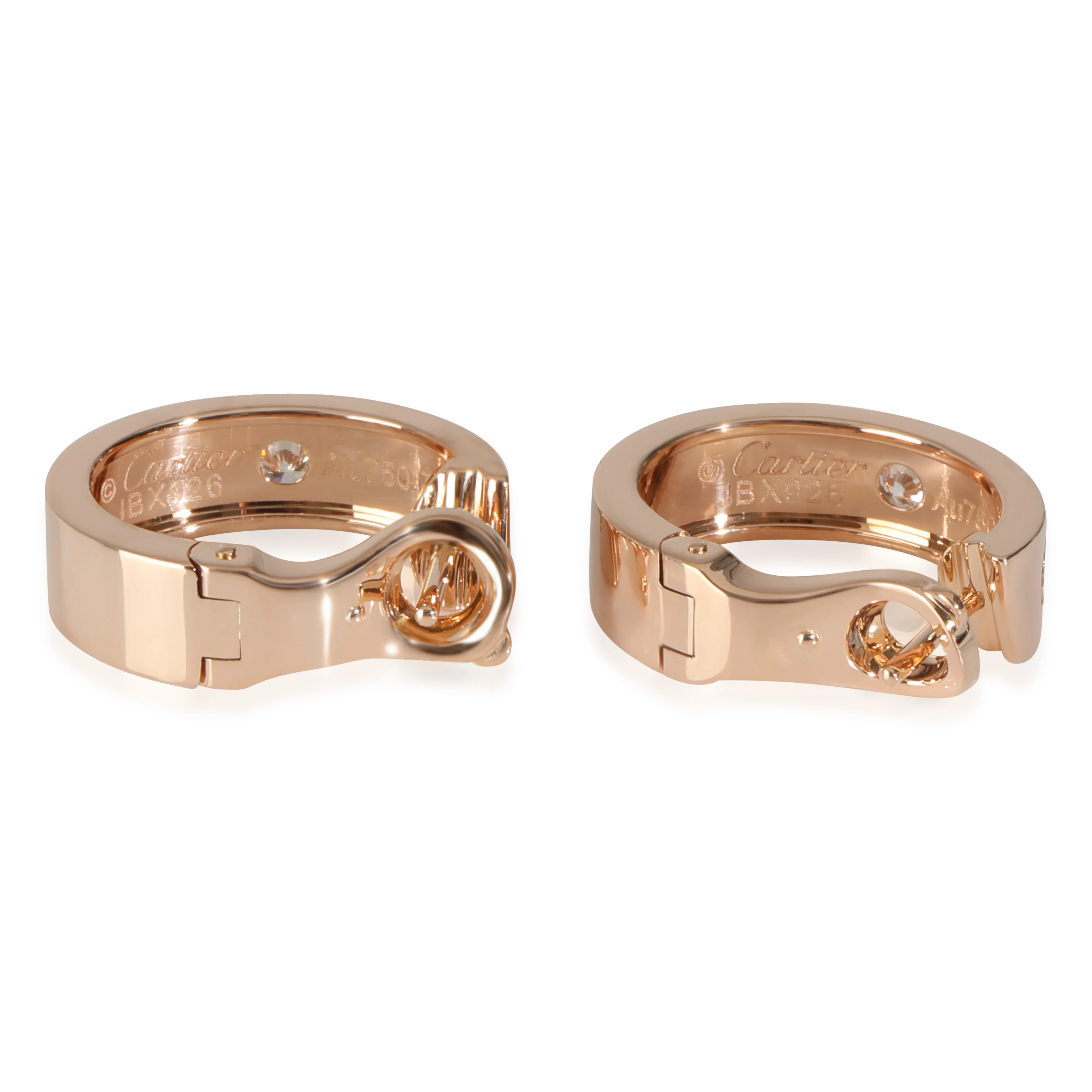 Rose Gold Diamond Love Earrings - Image 3