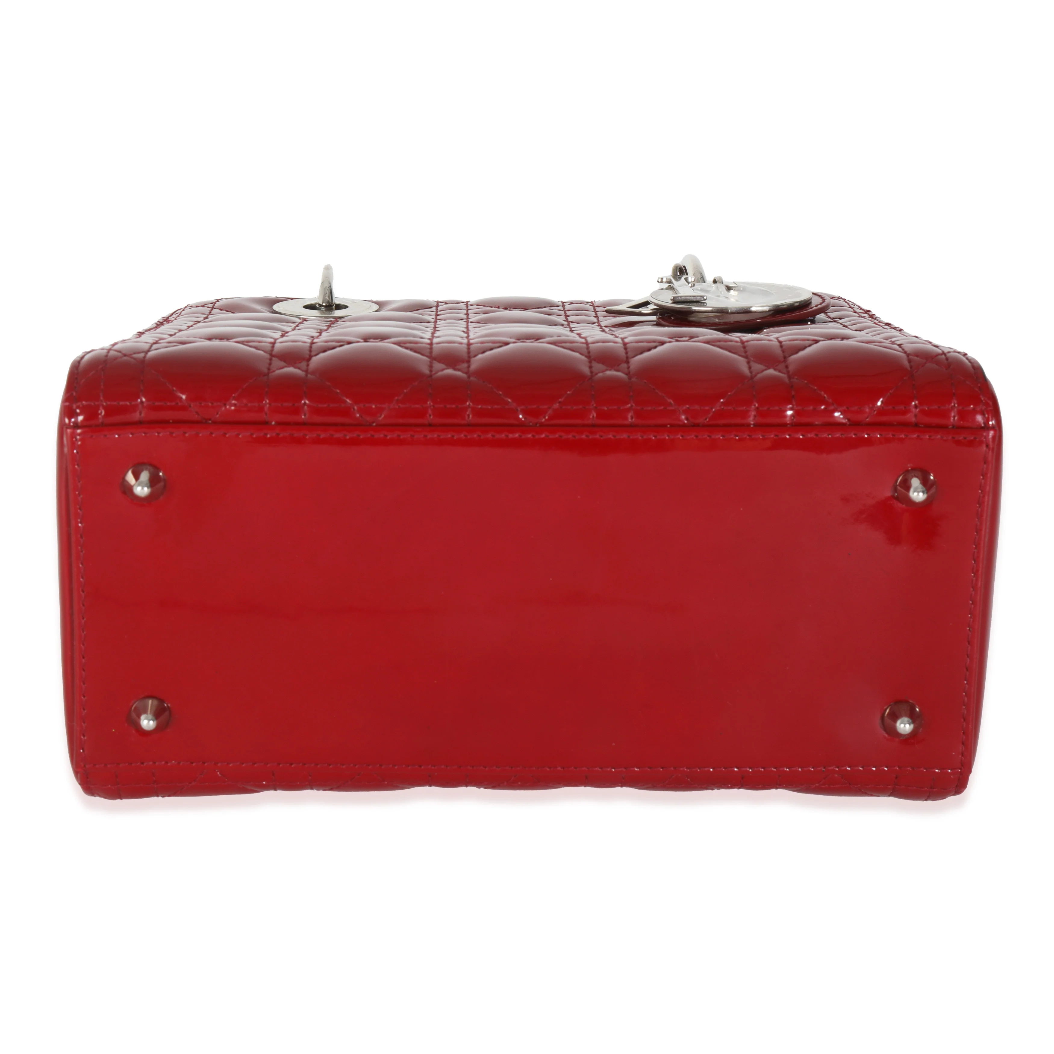 Red Patent Cannage Medium Lady Dior - Image 5