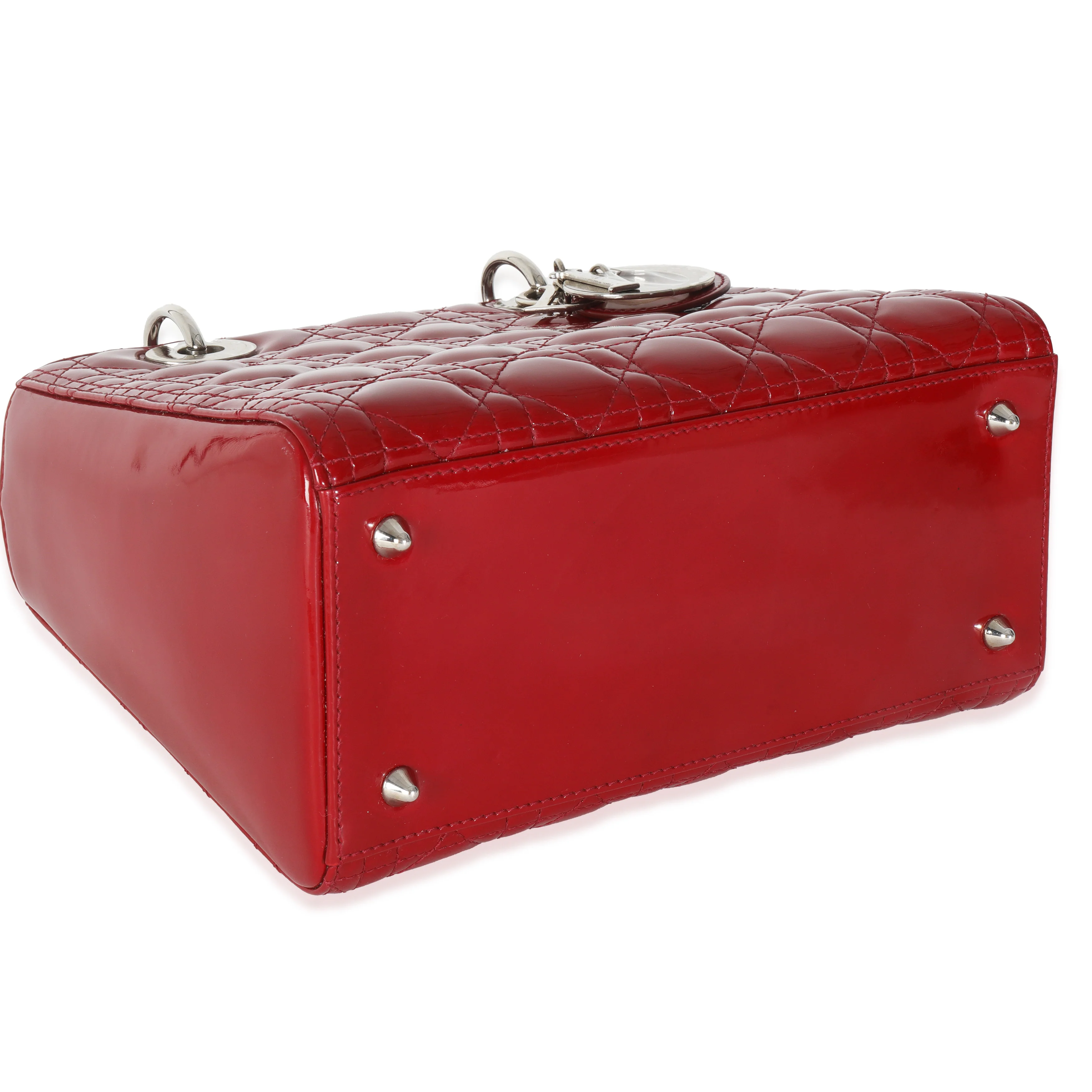 Red Patent Cannage Medium Lady Dior - Image 6