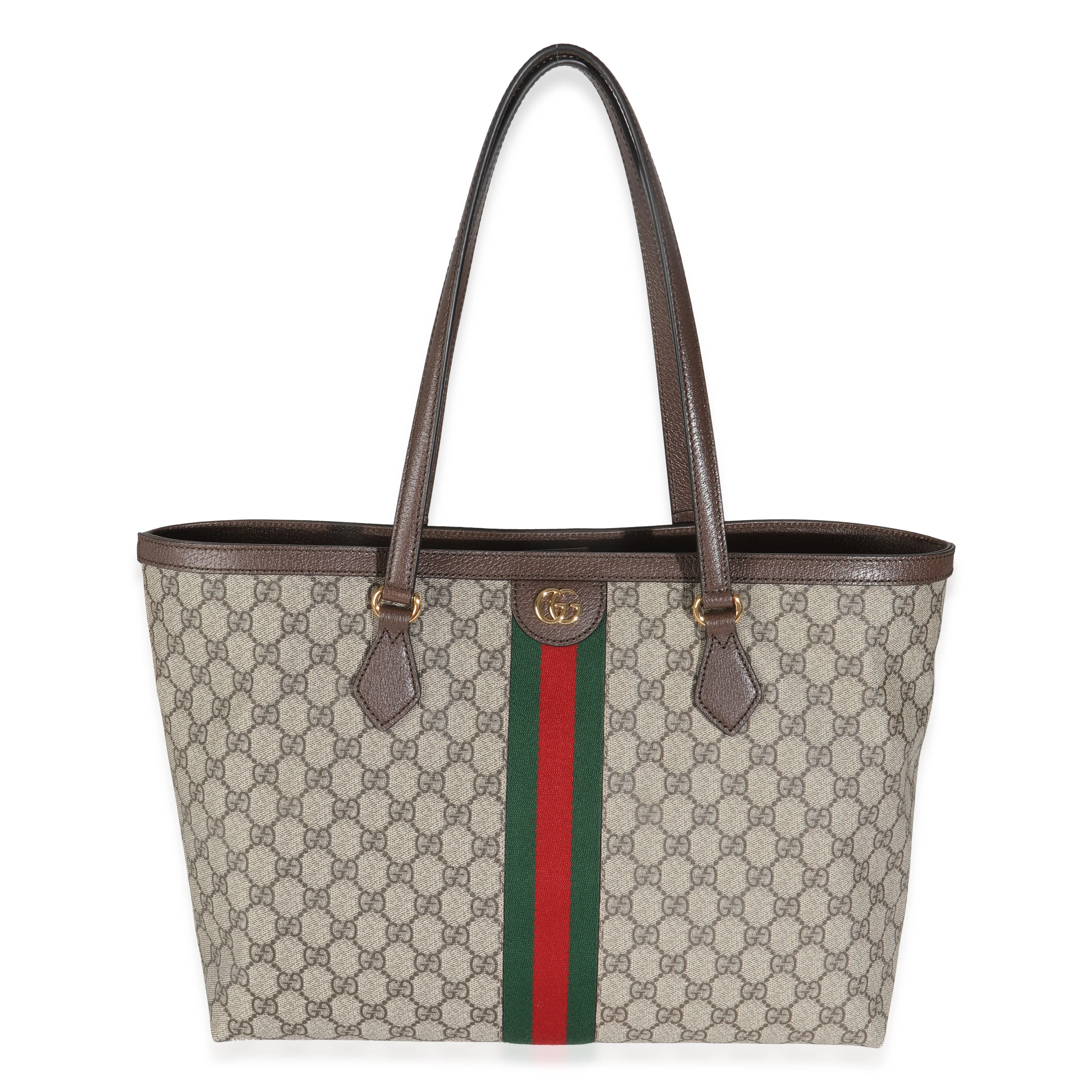 Beige GG Supreme Canvas Medium Ophidia Tote