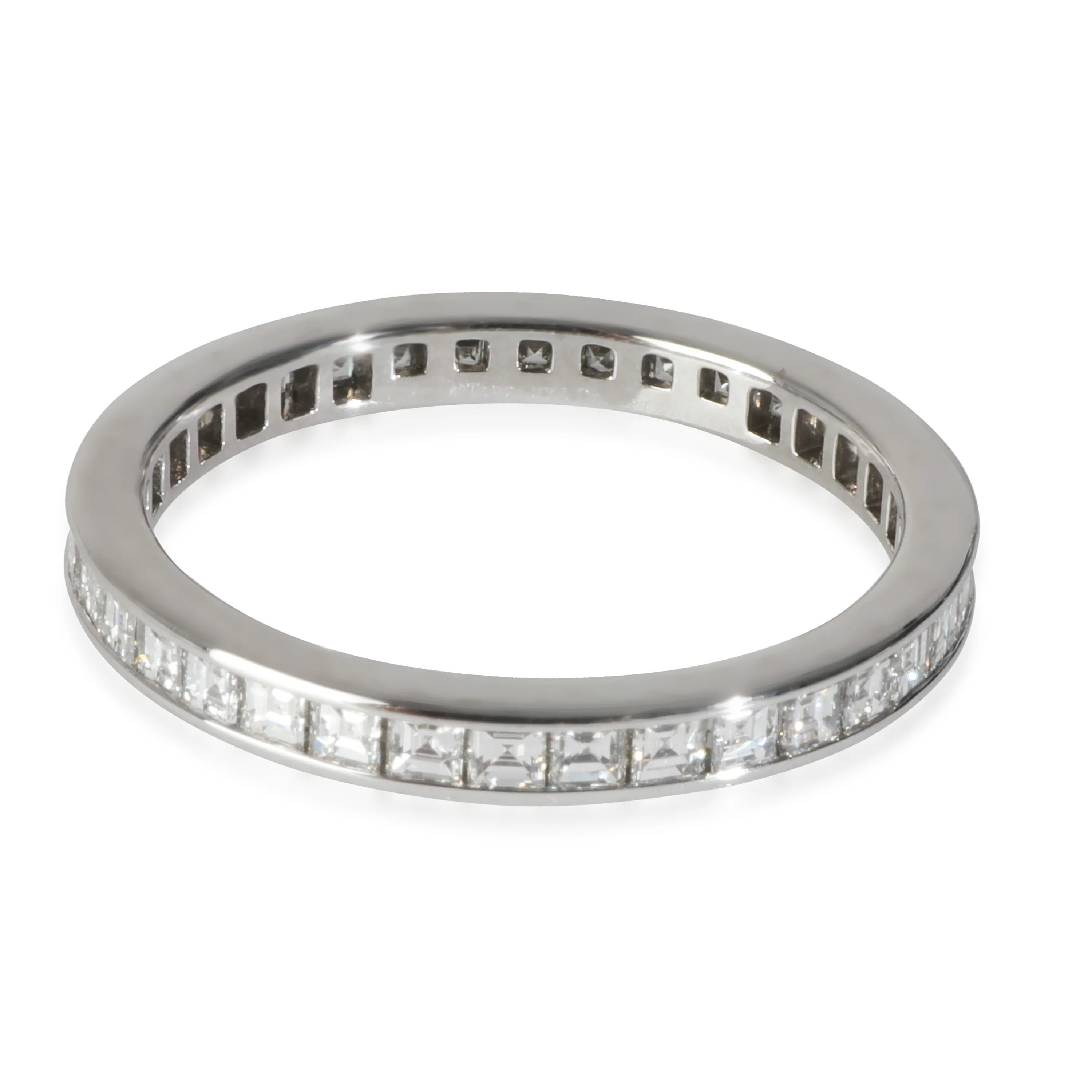 Platinum Diamond Square Cut Eternity Band - Image 3