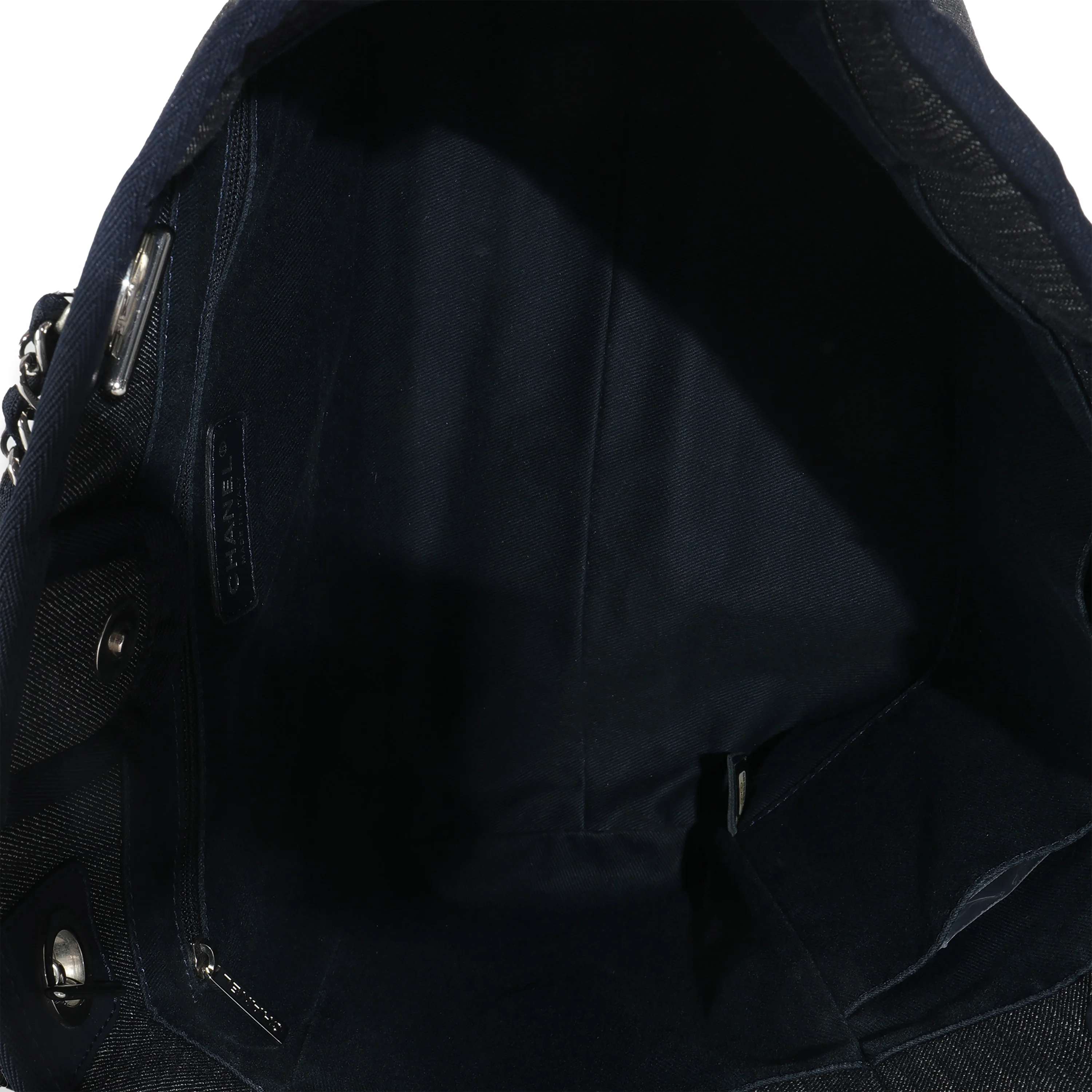 Dark Blue Denim Small Deauville Tote - Image 8
