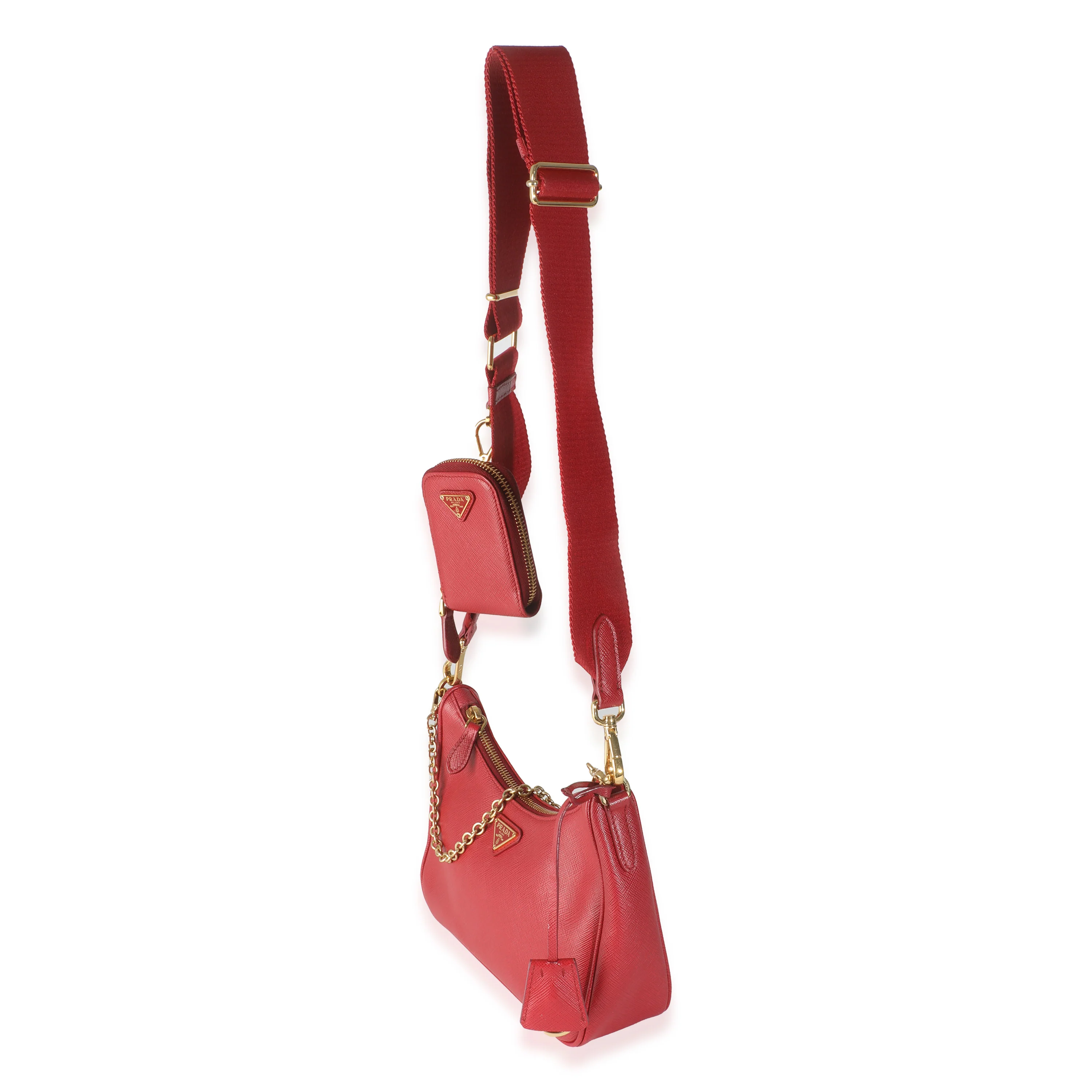 Fiery Red Saffiano Re Edition 2005 Bag - Image 2