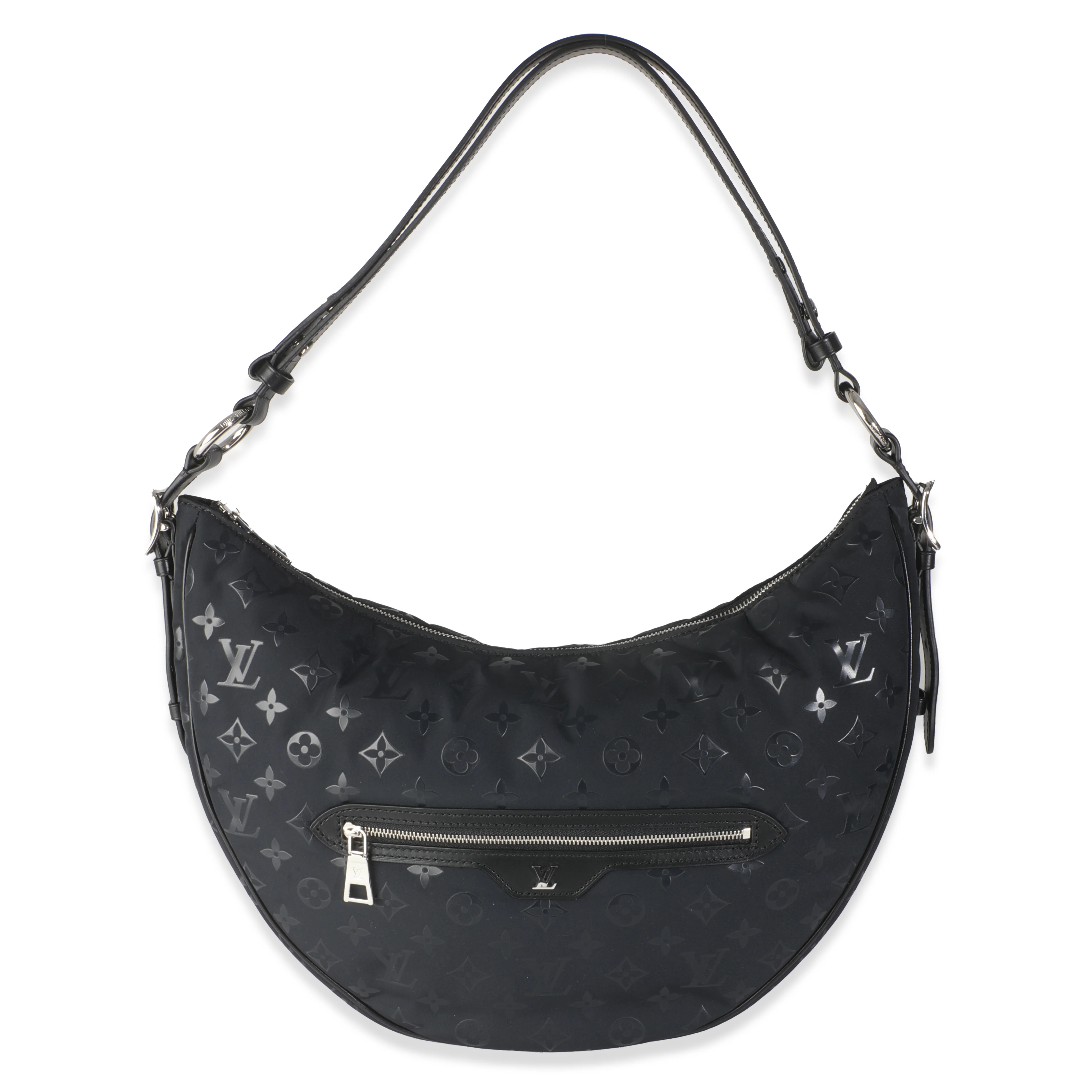 Polar Night Nylon Monogram Loop Pocket Hobo