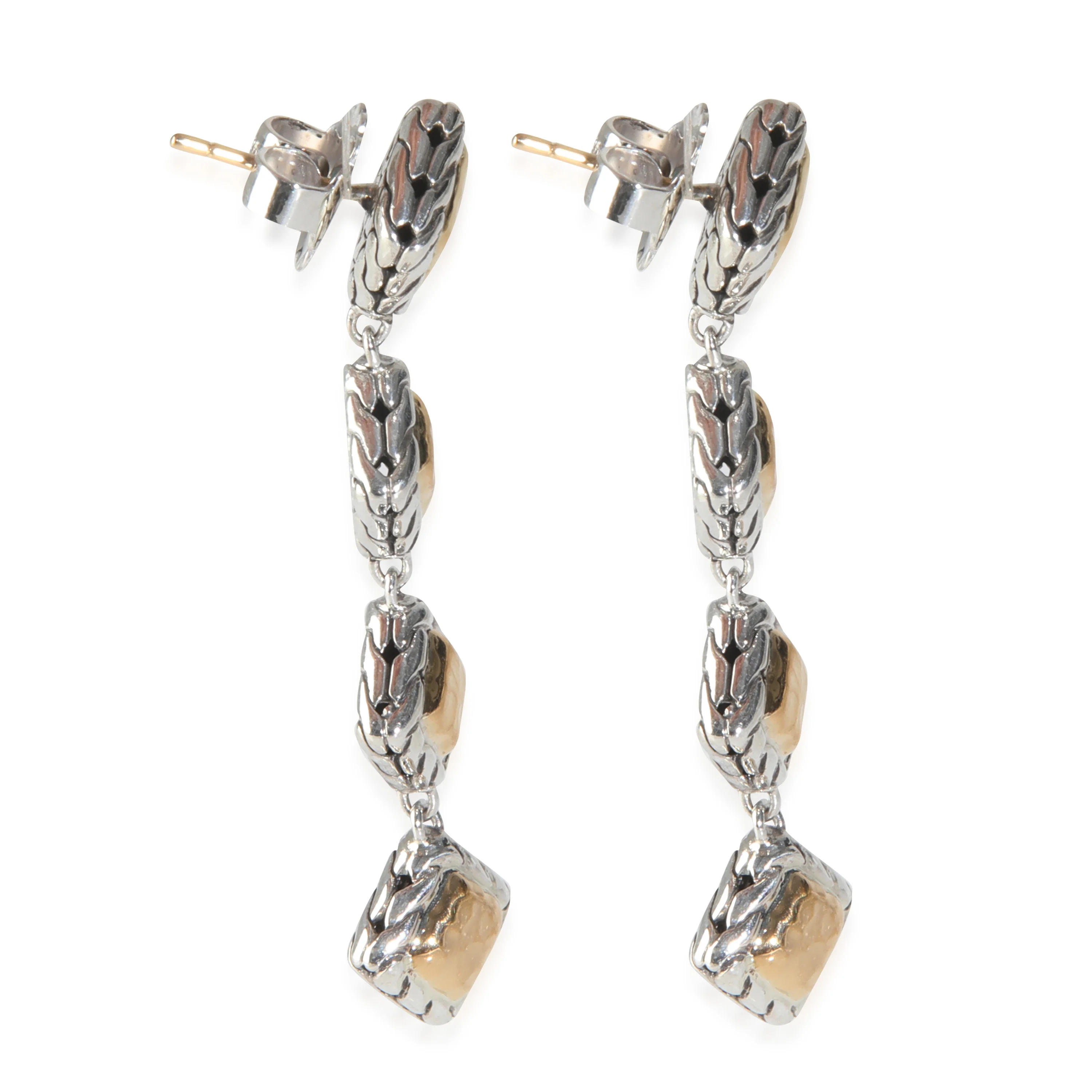 Yellow Gold & Sterling Silver Palu Drop Earrings - Image 2