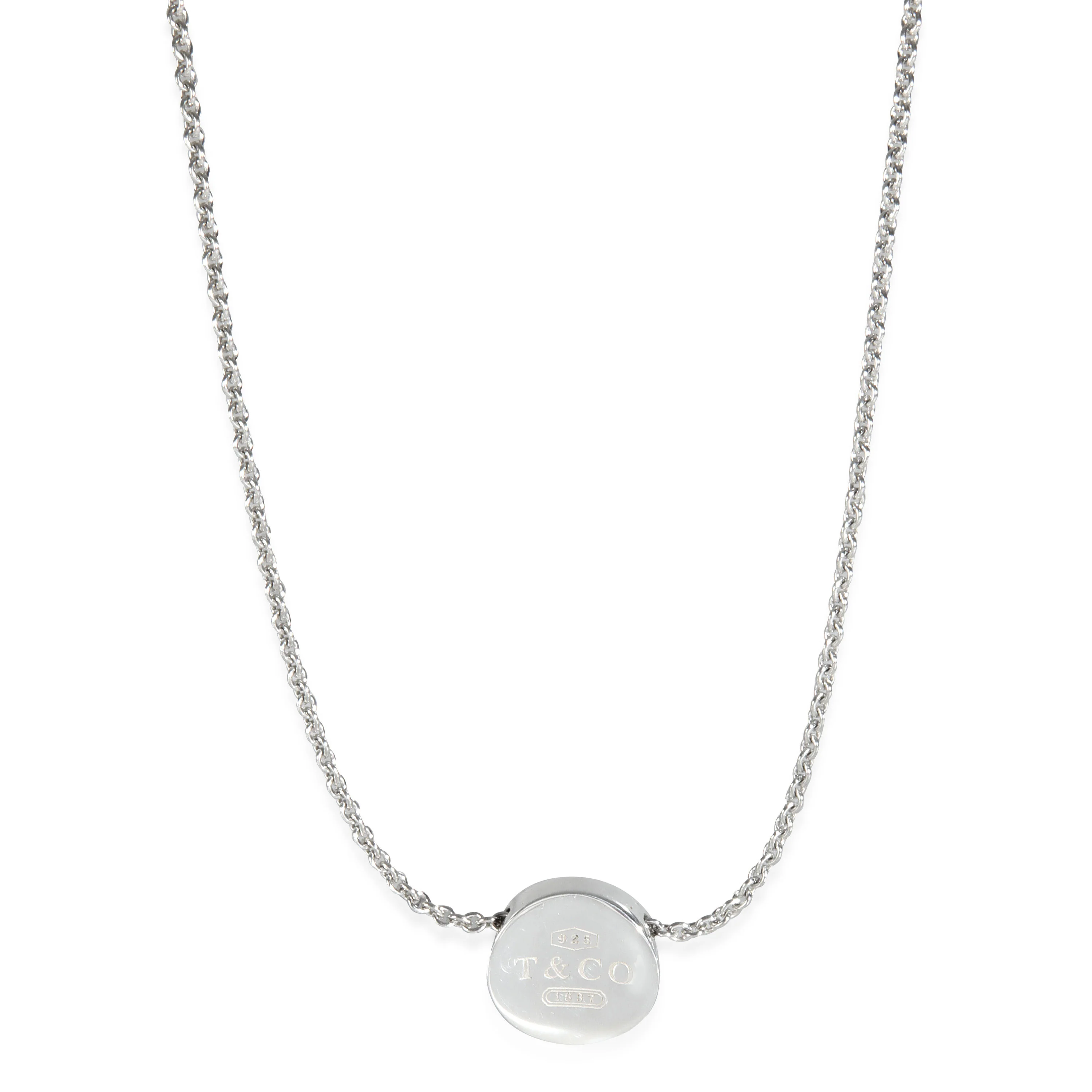 Sterling Silver 1837 Concave Circle Pendant