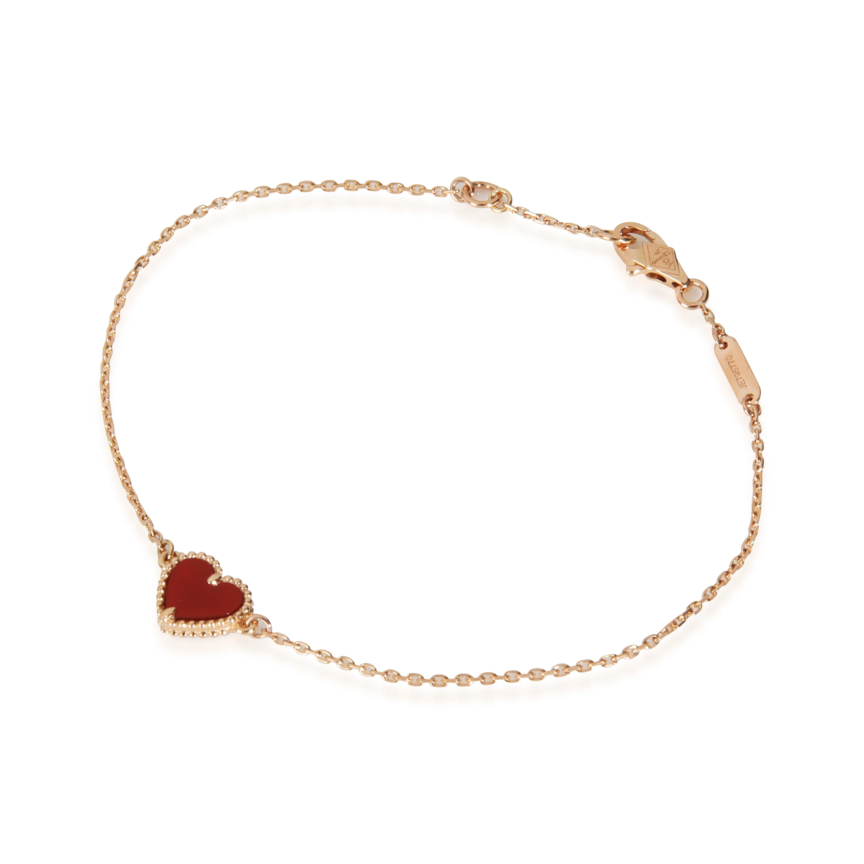 Rose Gold Carnelian Sweet Hearts Bracelet - Image 2
