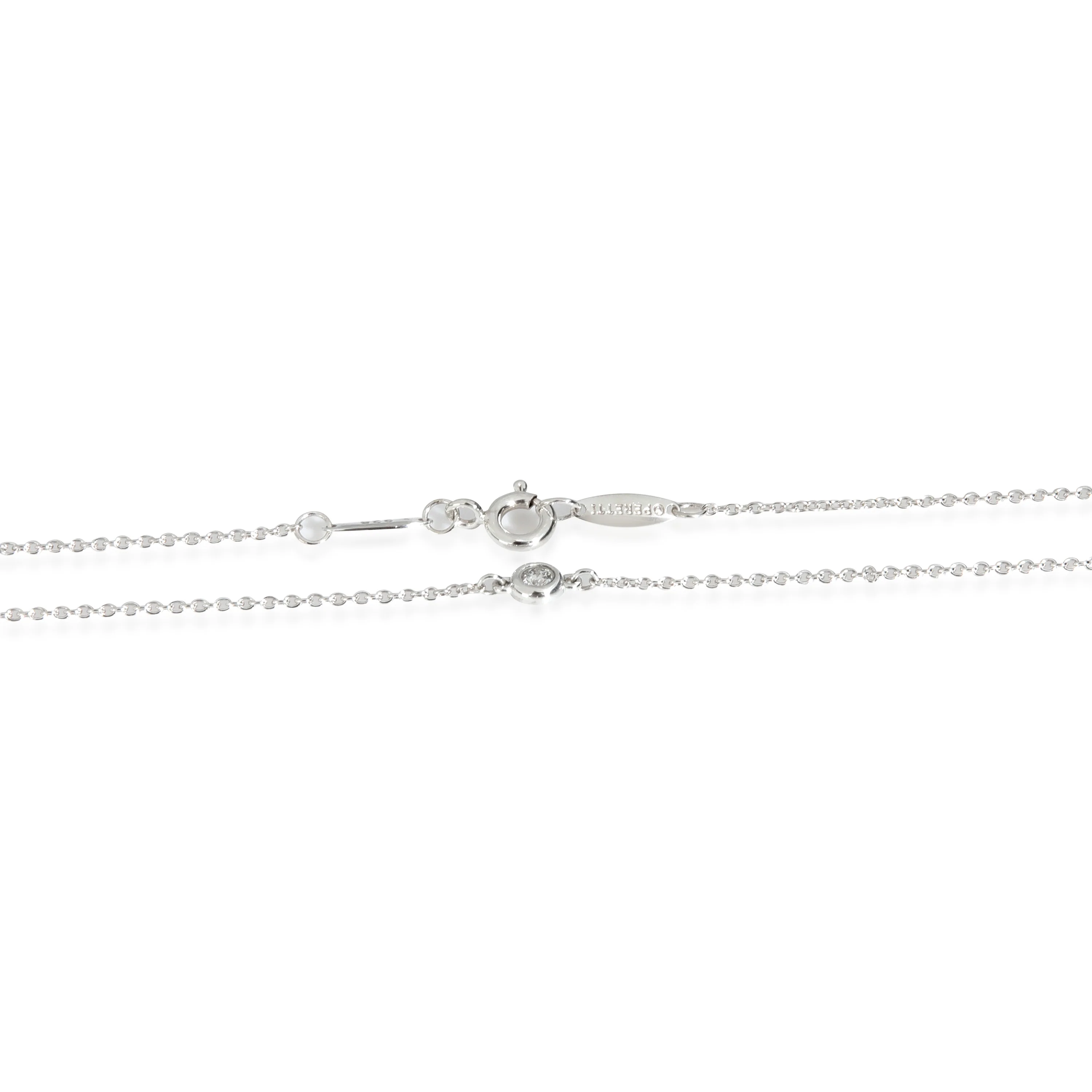 Sterling Silver Elsa Peretti Diamond By The Yard Necklace - Image 3