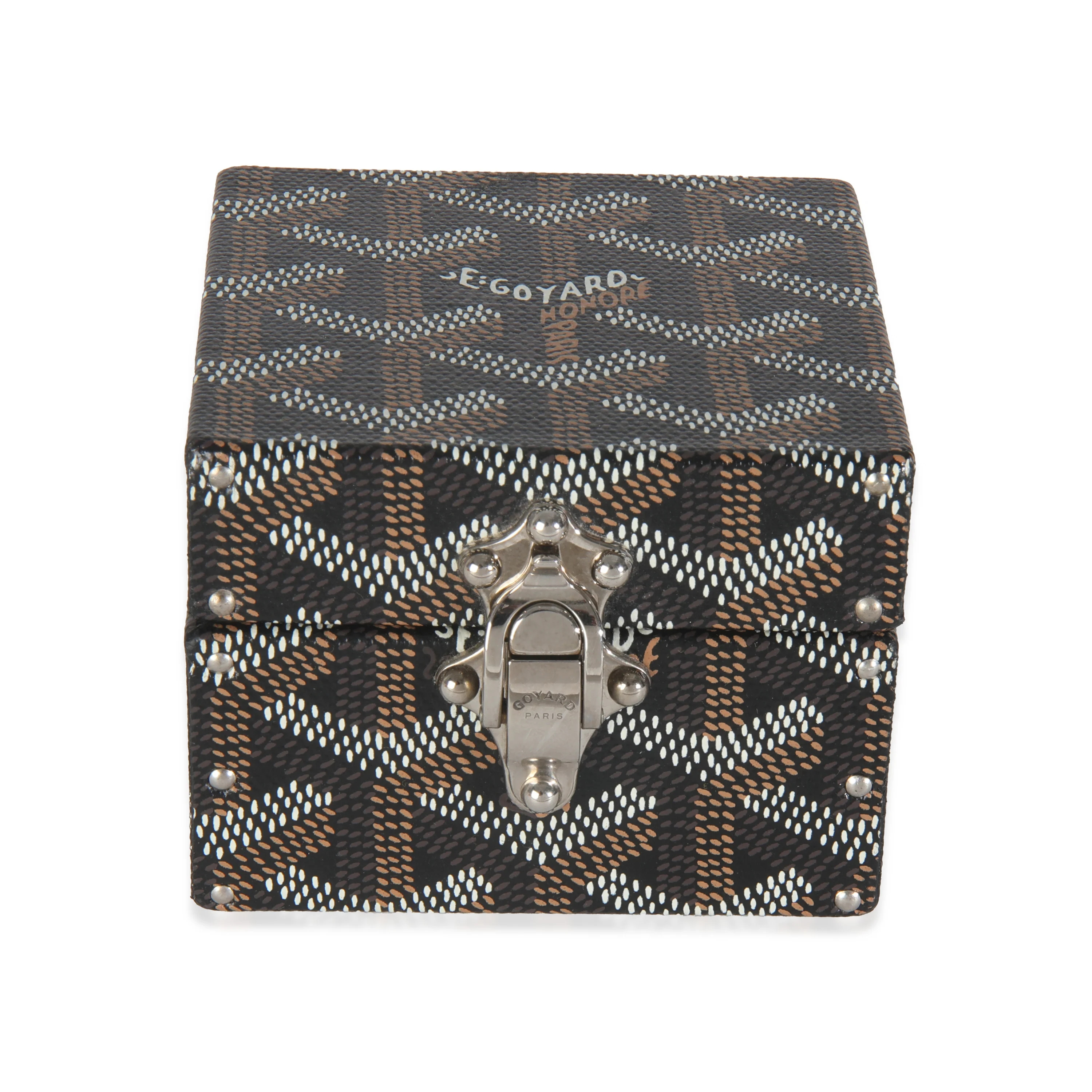 Black Goyardine Canvas Regence Mini Trunk
