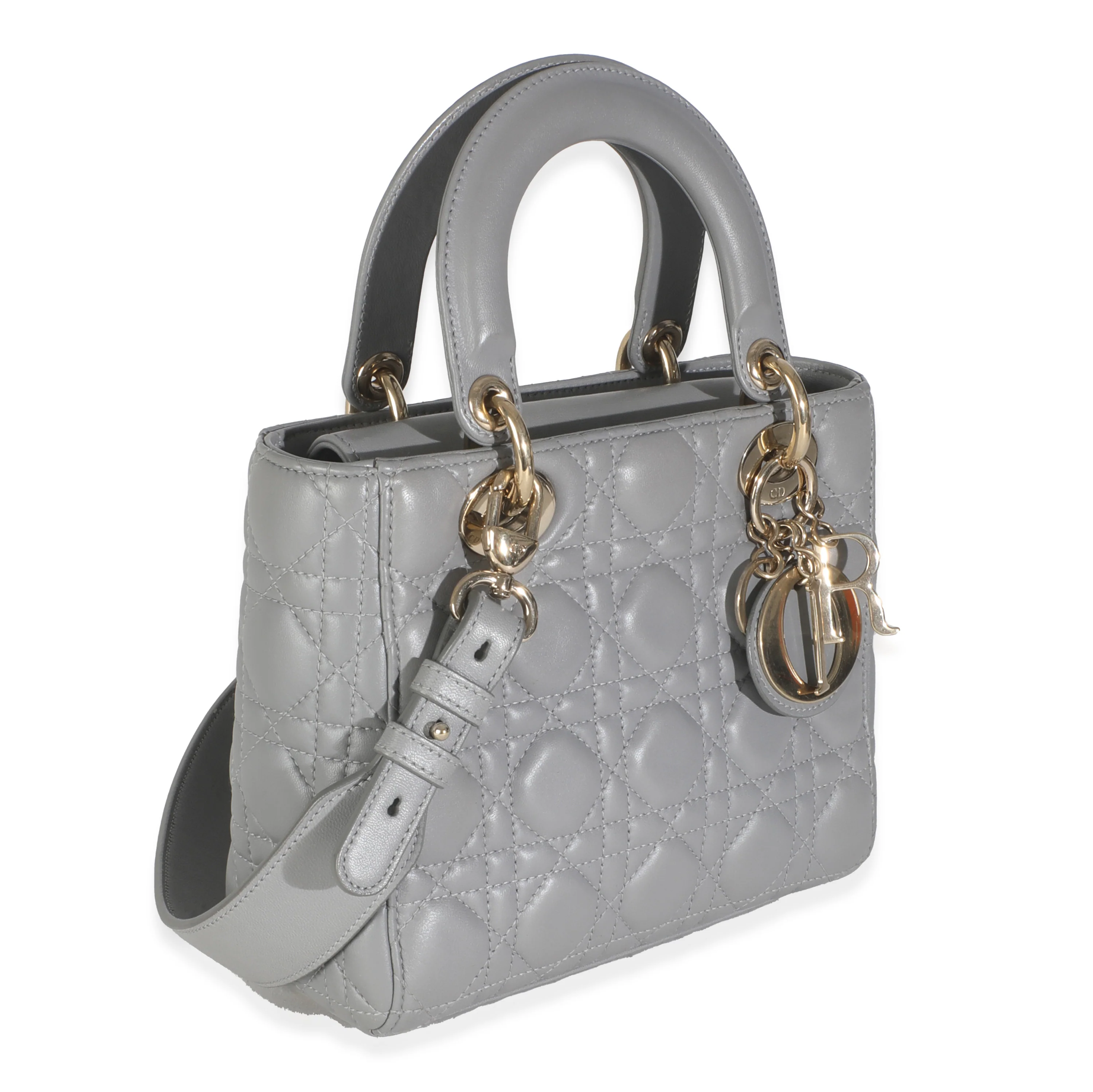 Grey Cannage Quilted Lambskin Small My ABC Lady Dior - Image 3