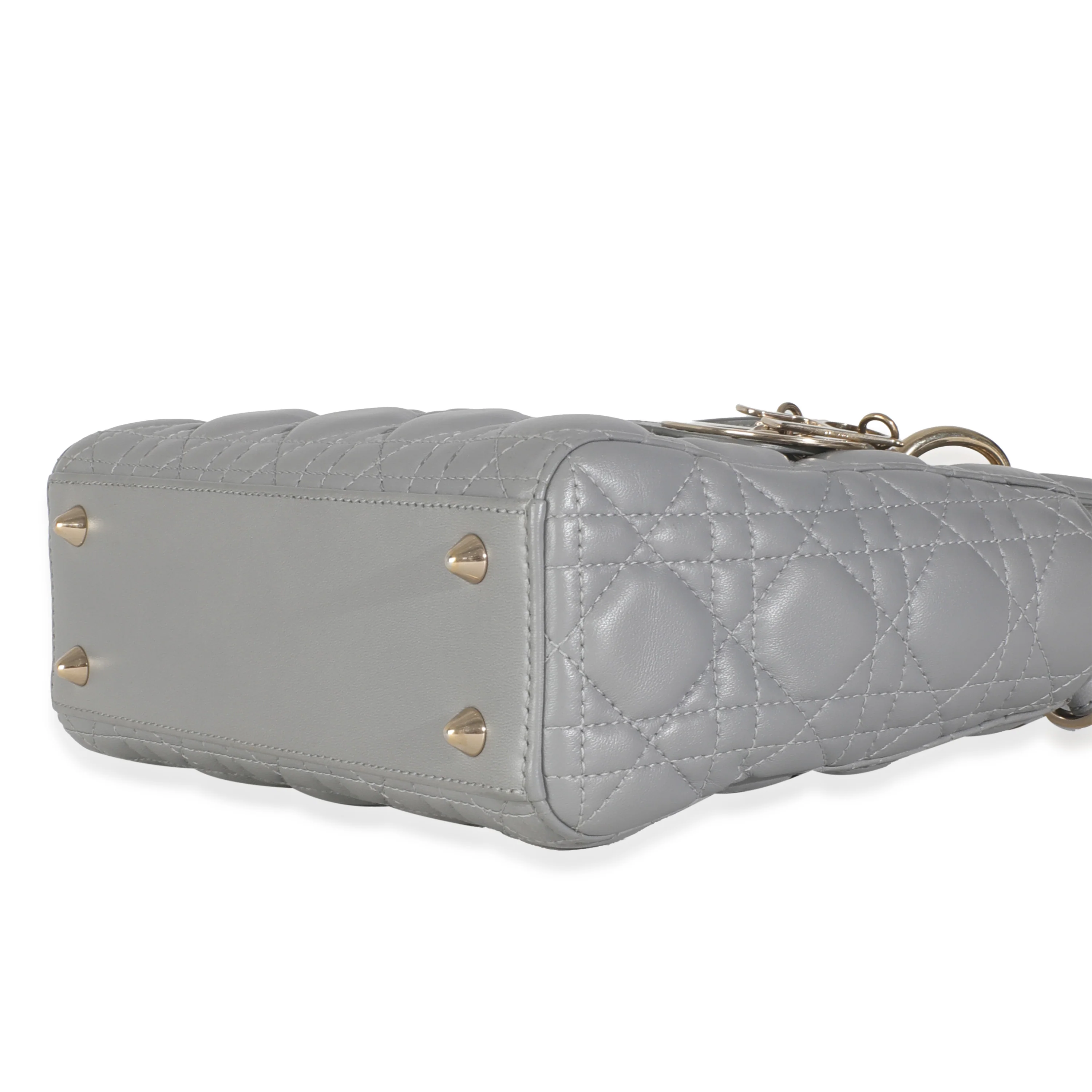 Grey Cannage Quilted Lambskin Small My ABC Lady Dior - Image 7