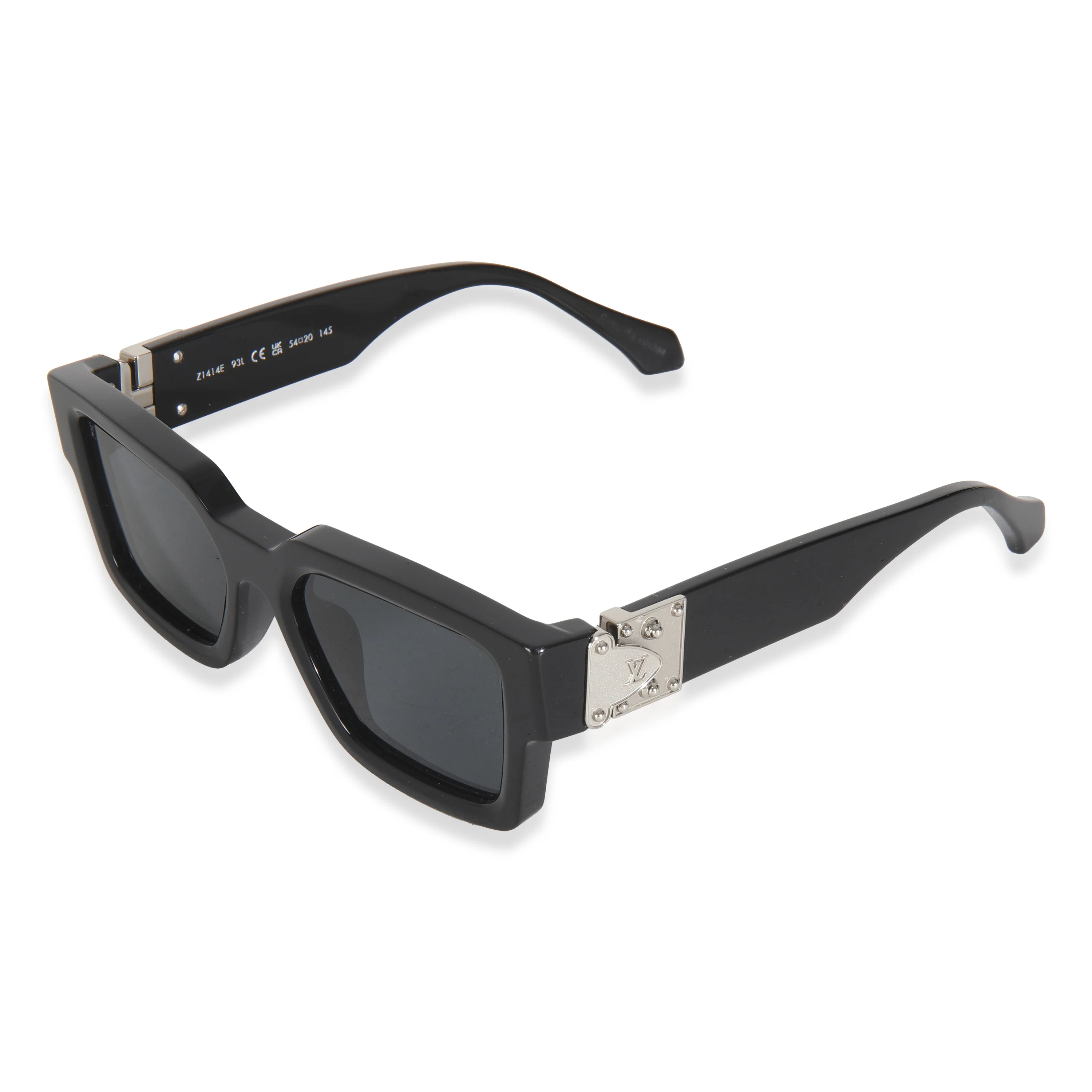 Black Acetate LV Match Square Lens Sunglasses - Image 2