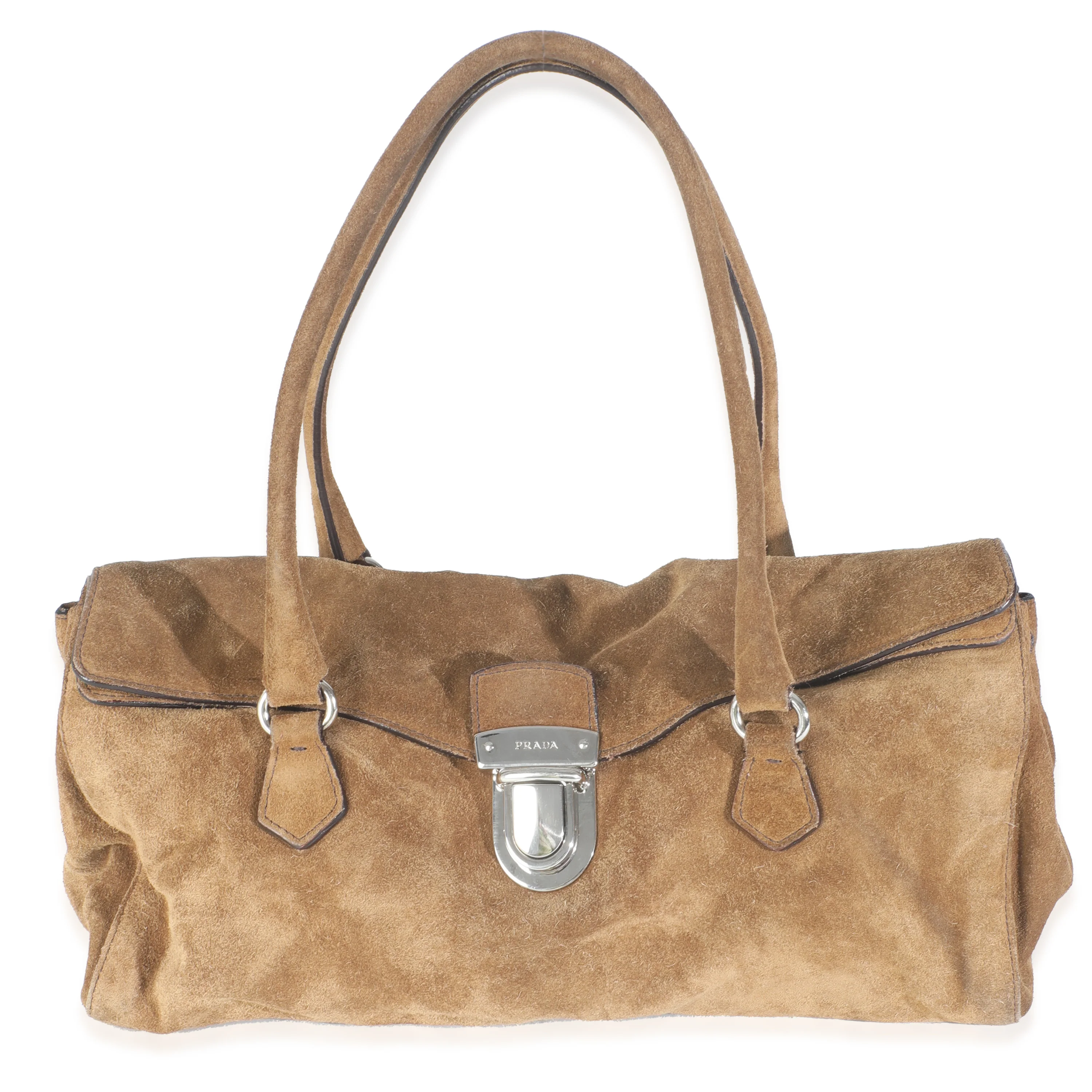 Brown Suede Scamosciato Easy Shoulder Bag