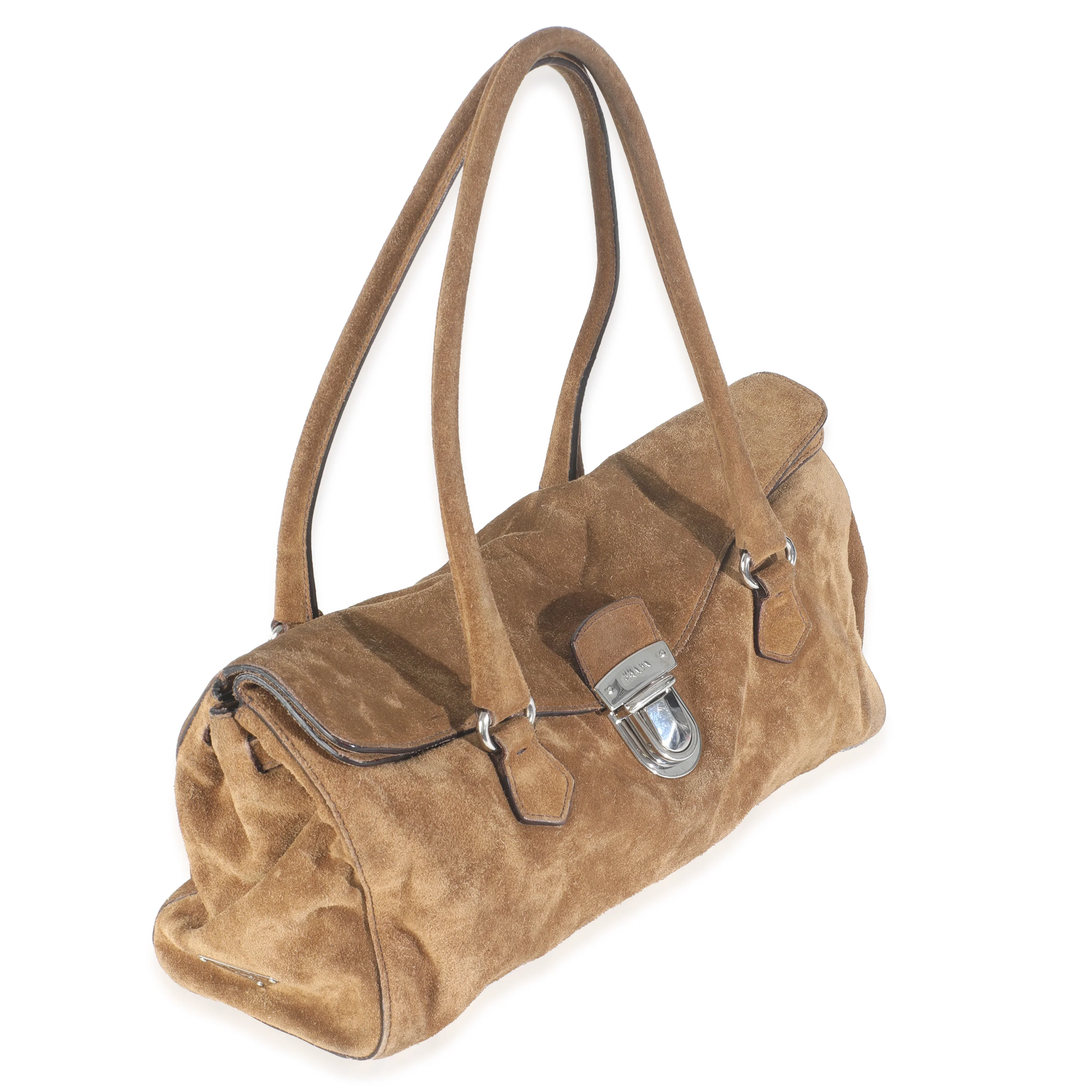 Brown Suede Scamosciato Easy Shoulder Bag - Image 2