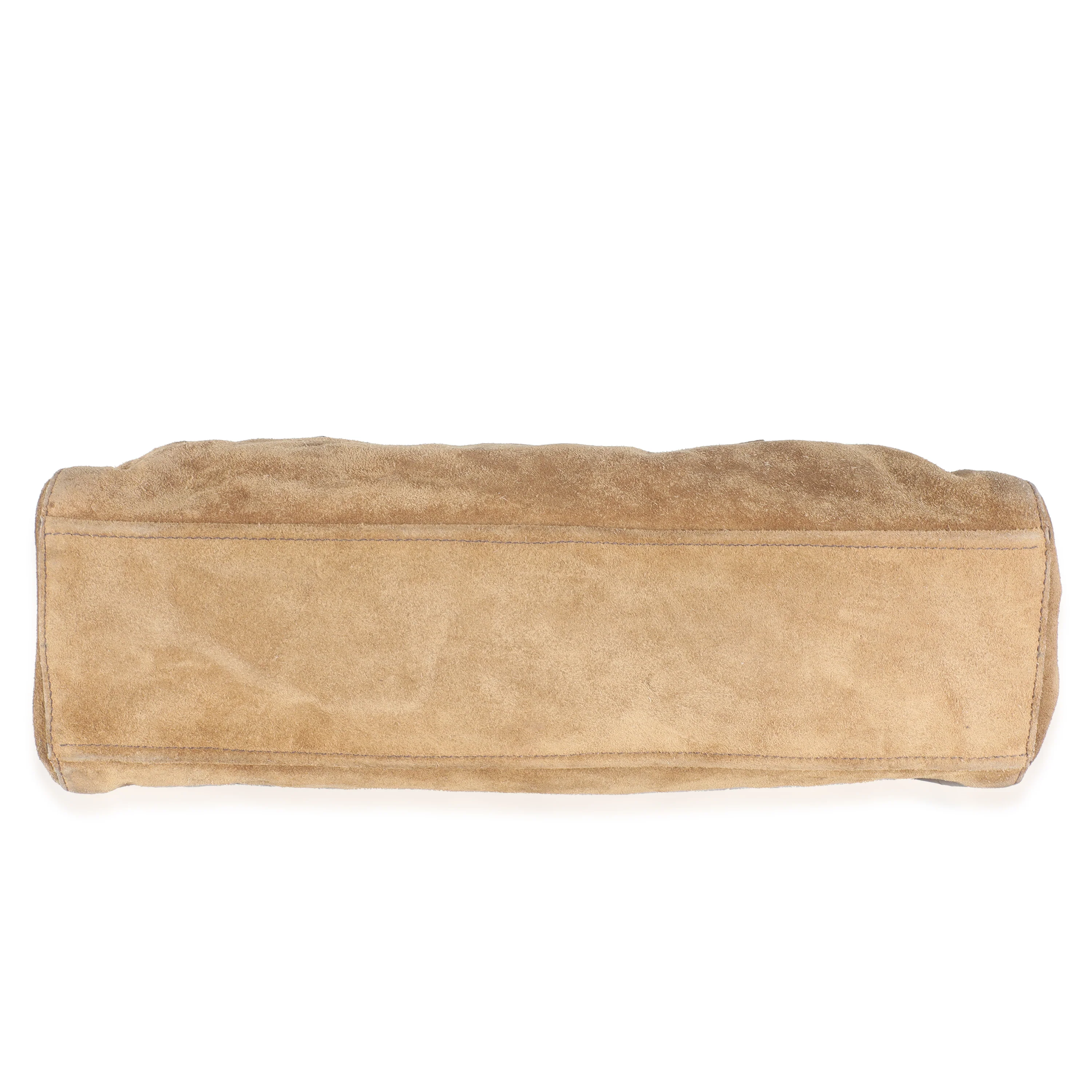 Brown Suede Scamosciato Easy Shoulder Bag - Image 4