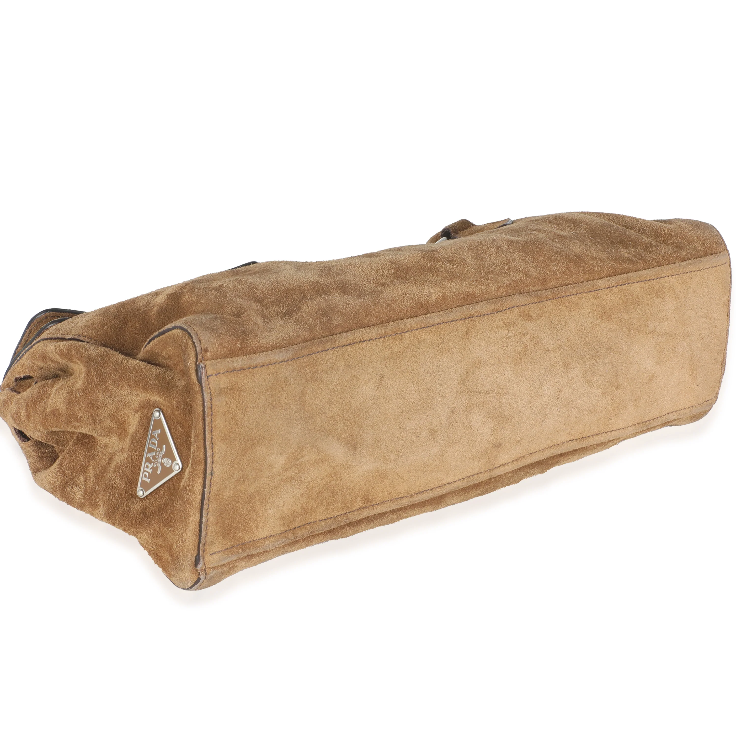 Brown Suede Scamosciato Easy Shoulder Bag - Image 5