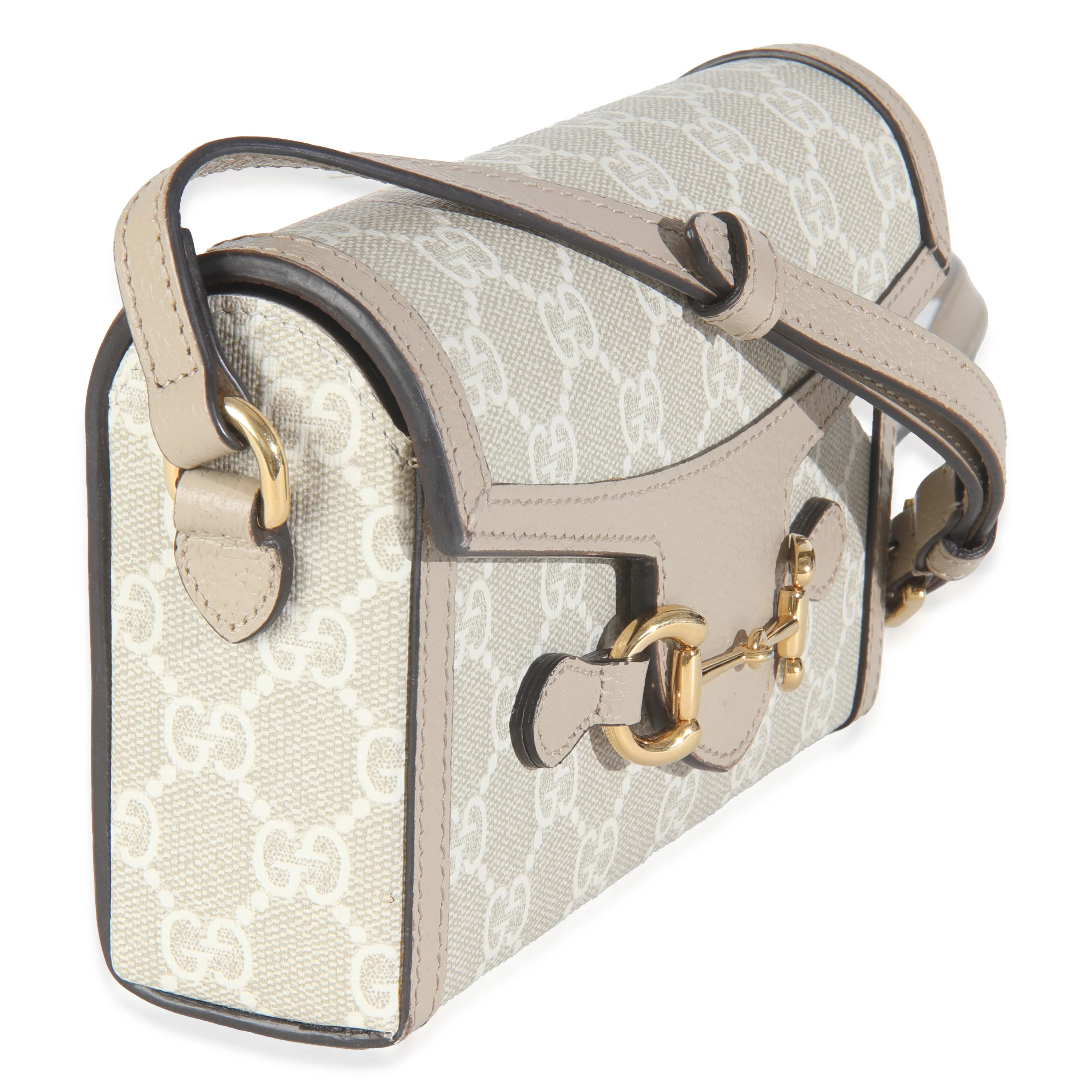 Beige Mystic White GG Supreme Calfskin Mini Horsebit 1955 Bag - Image 3