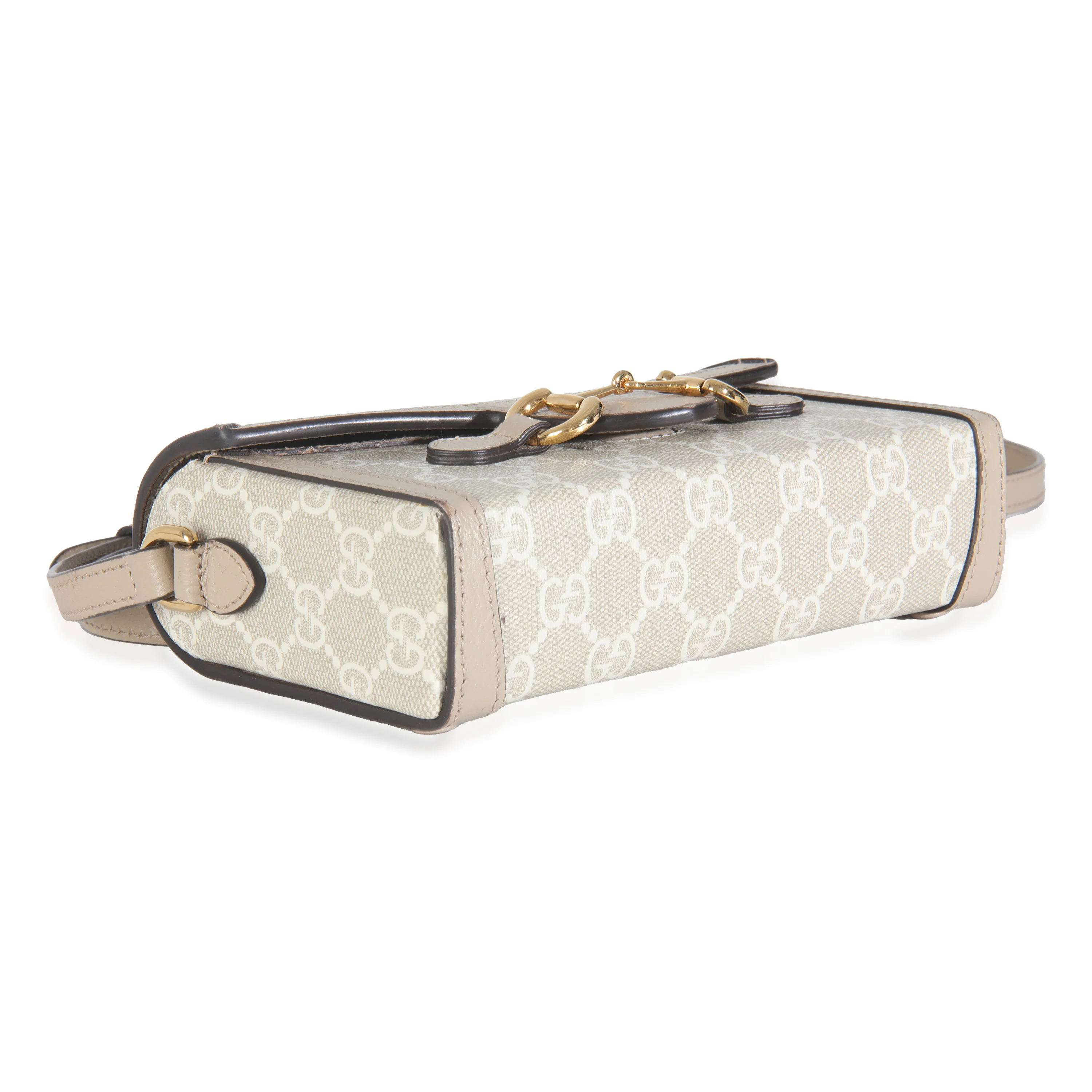 Beige Mystic White GG Supreme Calfskin Mini Horsebit 1955 Bag - Image 6