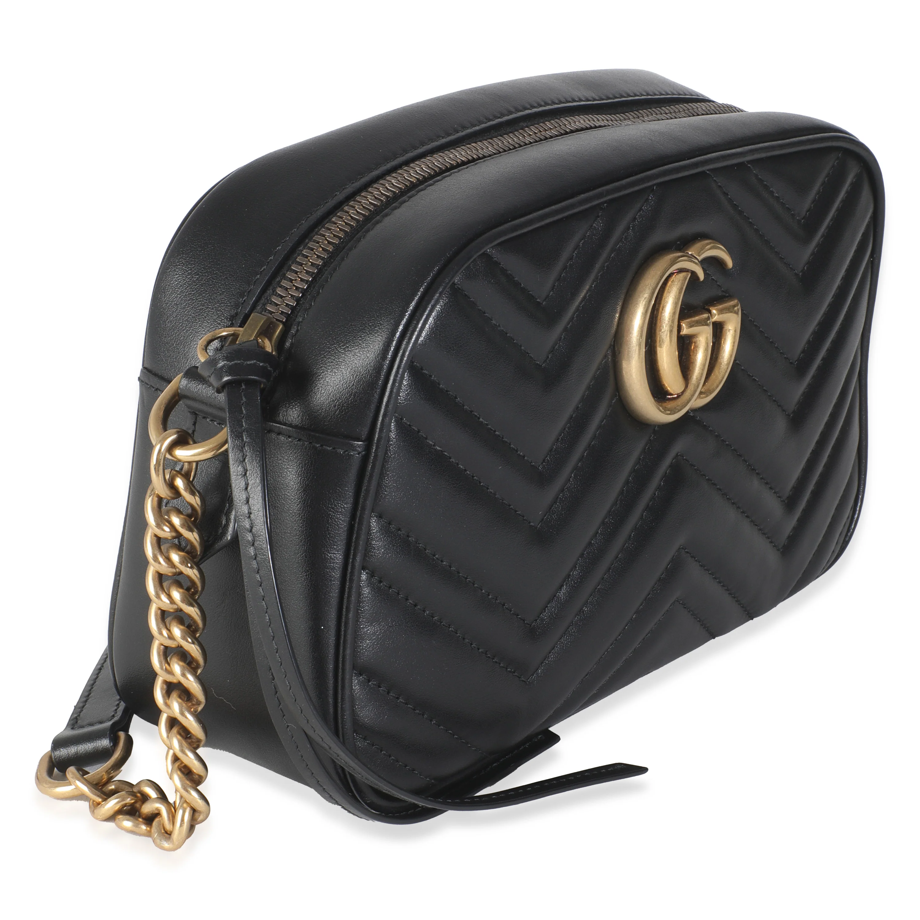Black Matelasse Calfskin Small Marmont Shoulder Bag - Image 2