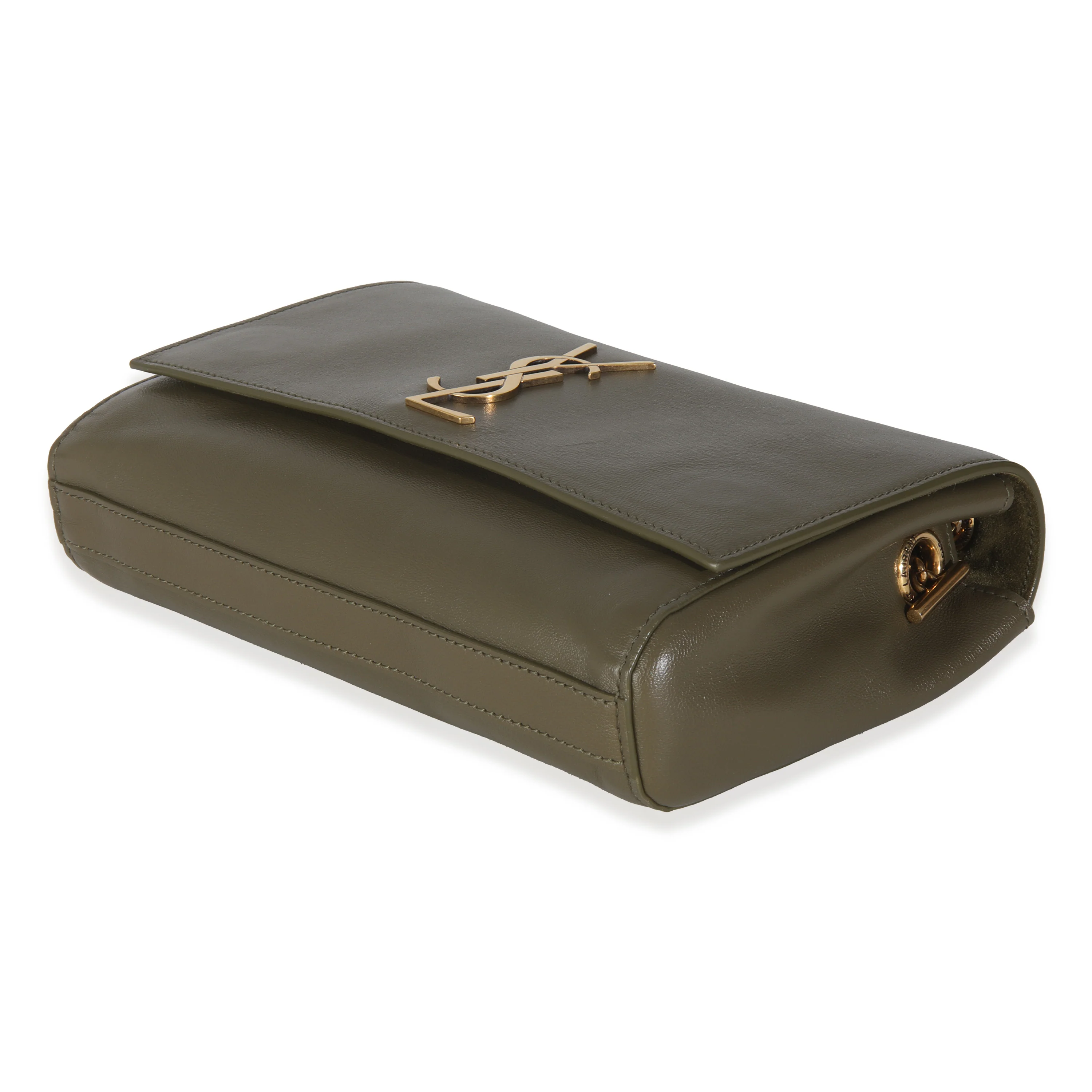 Loden Green Calfskin Suede Small Reversible Kate - Image 7
