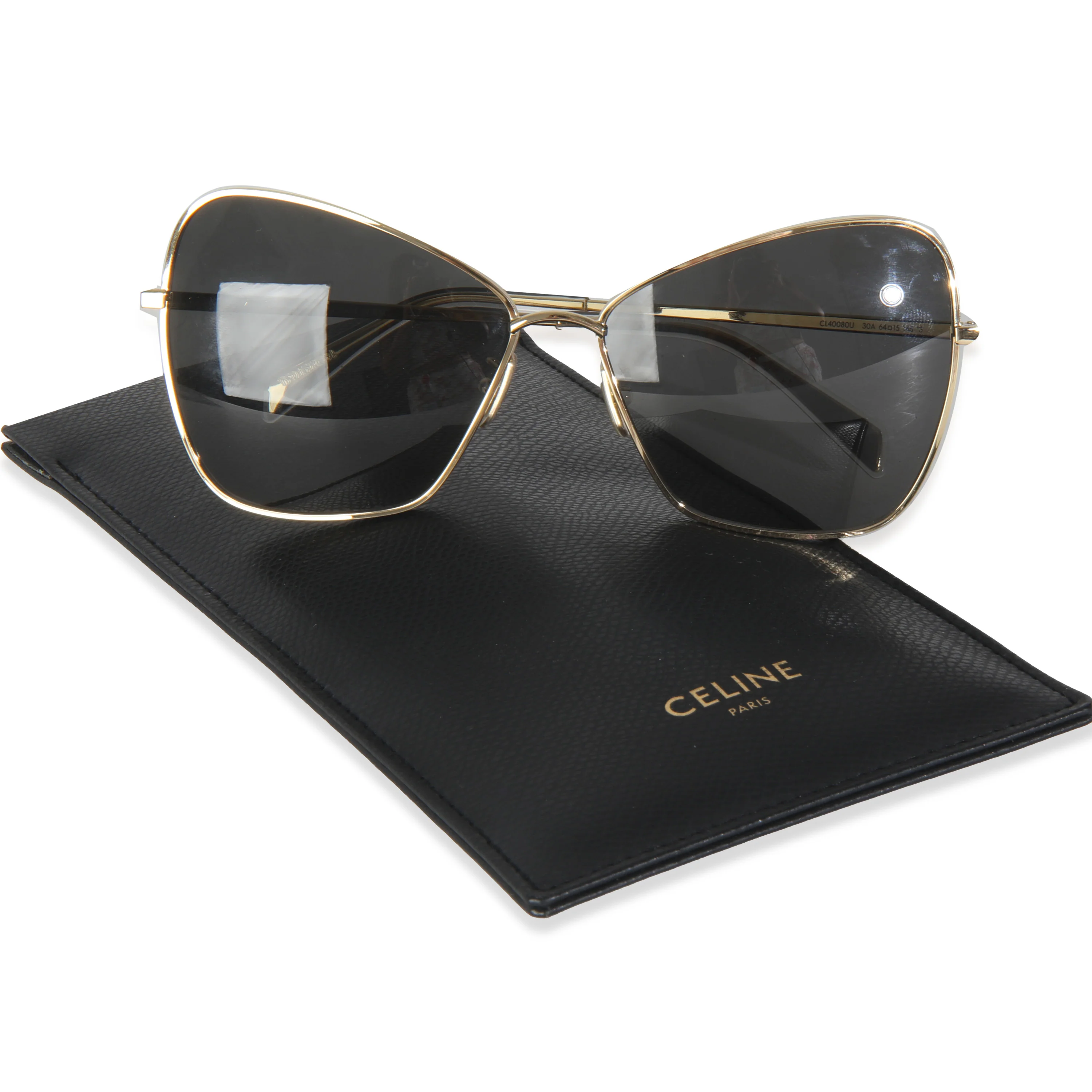 Gold Metal Butterfly Frame Sunglasses - Image 3