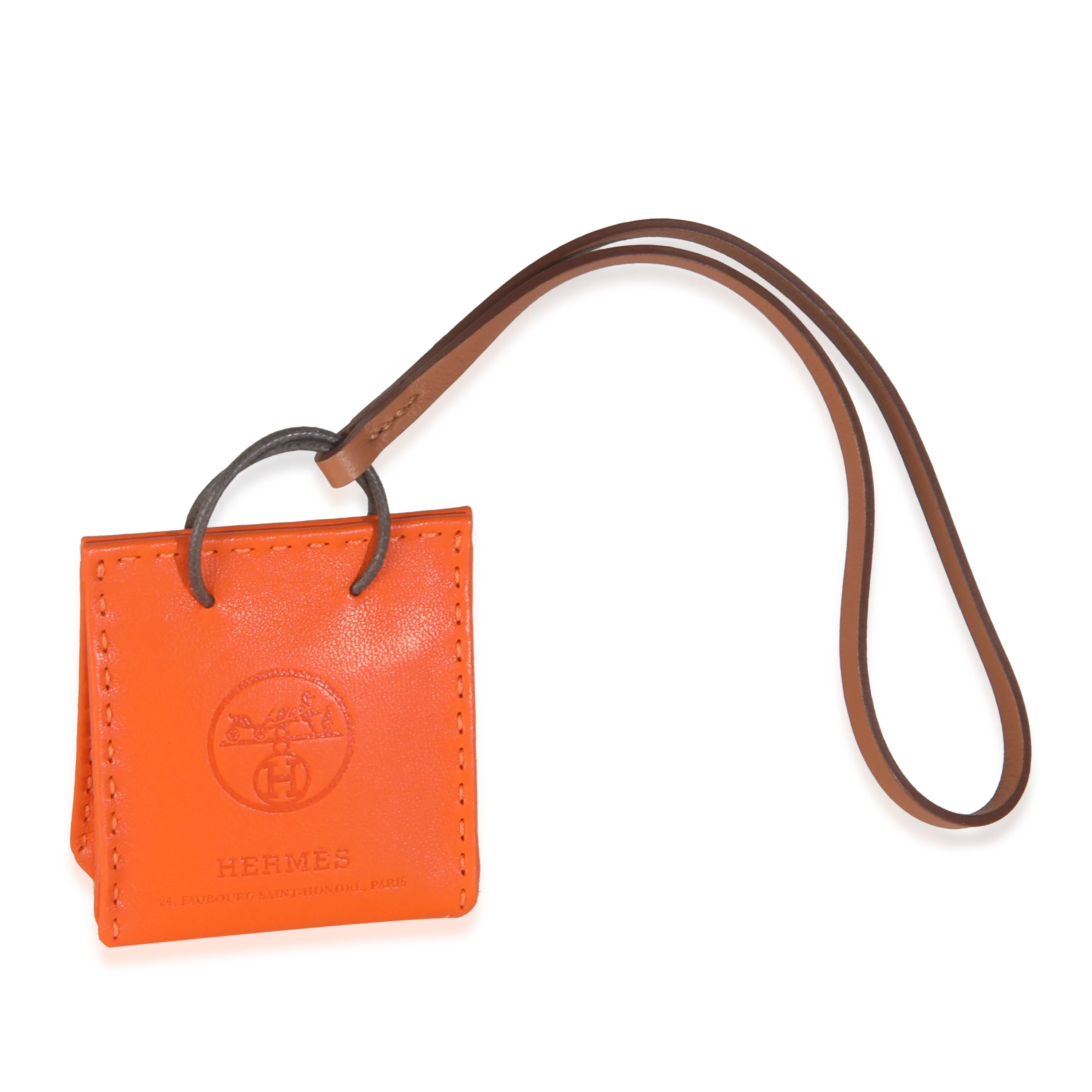 Feu Gold Milo Lambskin Swift Shopping Bag Charm - Image 3