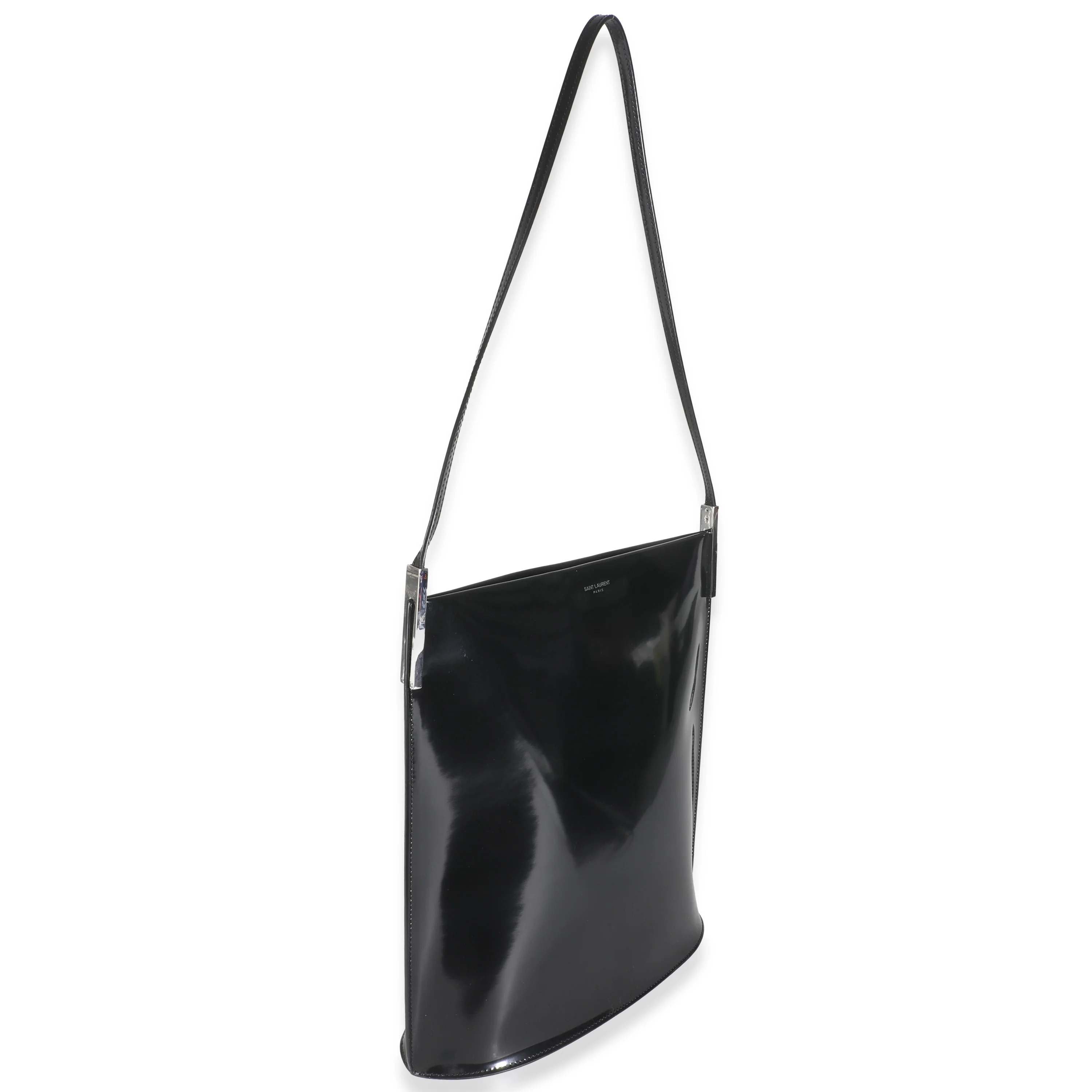 Black Patent Large Suzanne Shoulder Bag - Image 3