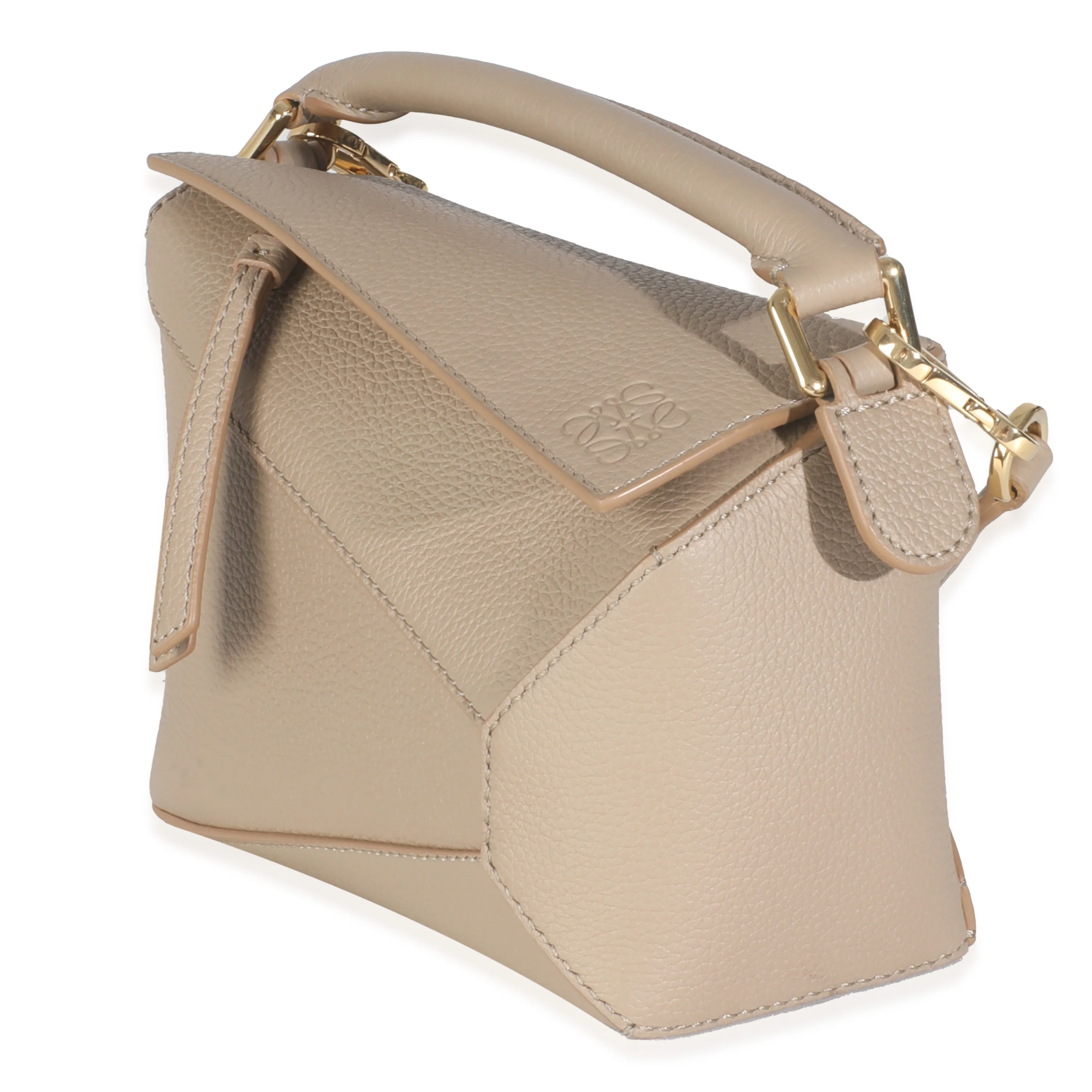 Sand Calfskin Mini Puzzle Edge Bag - Image 2