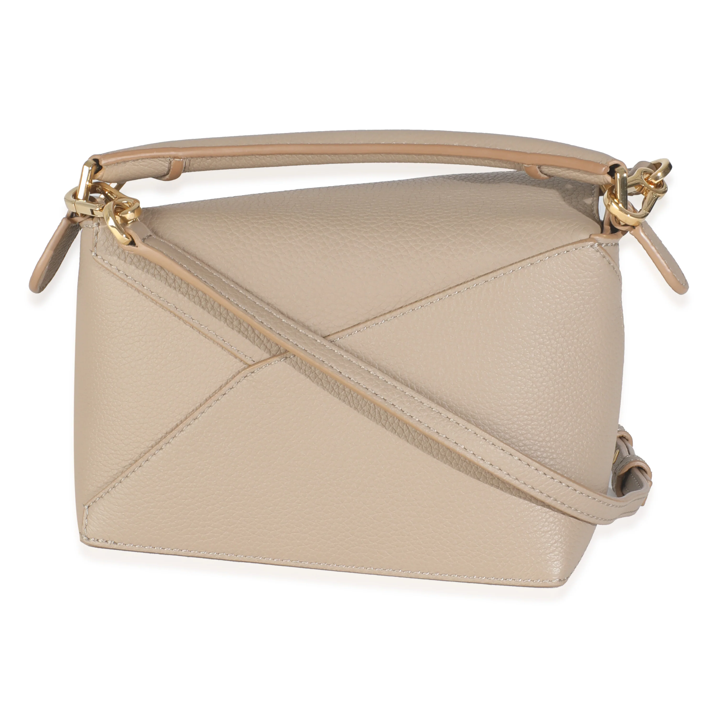 Sand Calfskin Mini Puzzle Edge Bag - Image 4