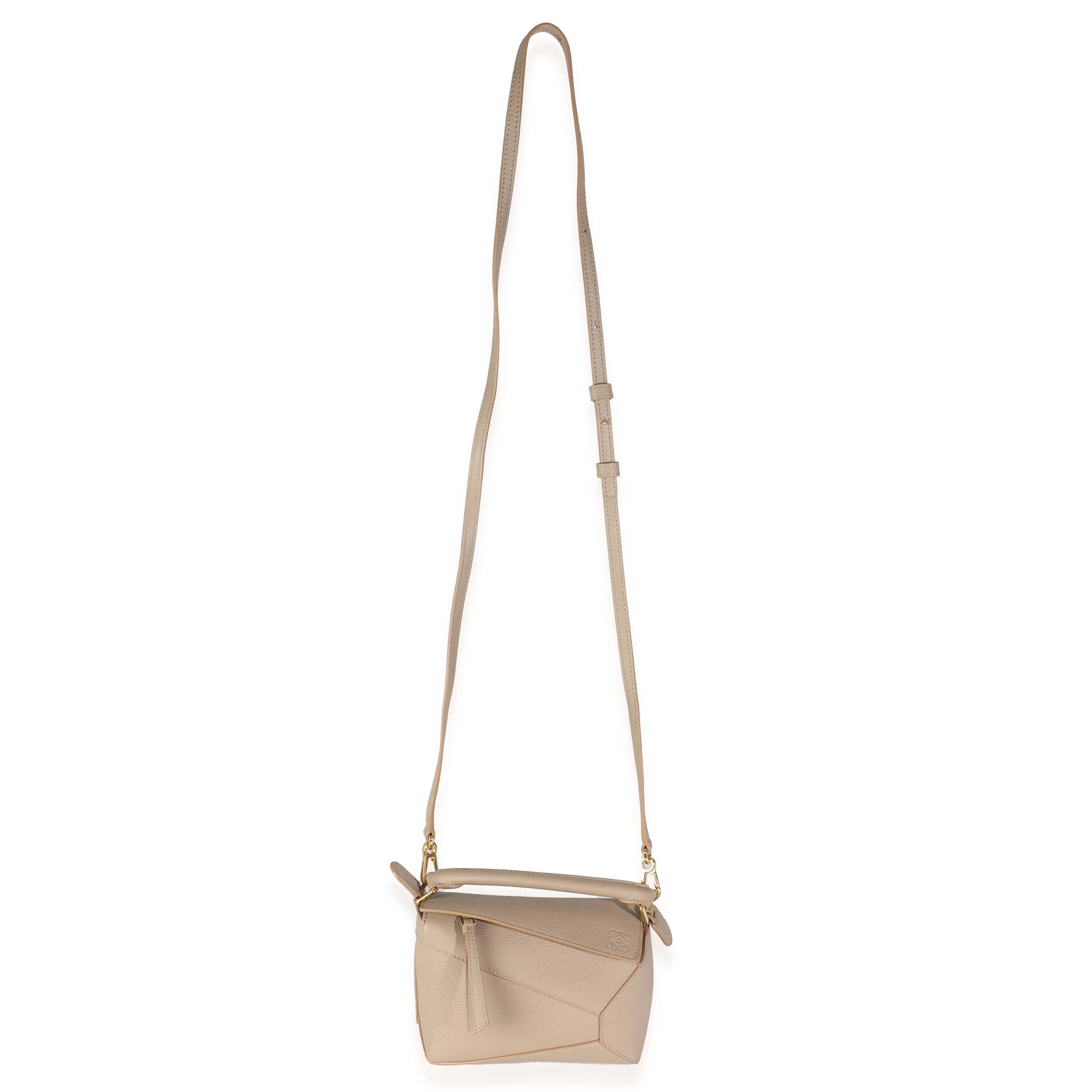Sand Calfskin Mini Puzzle Edge Bag - Image 8