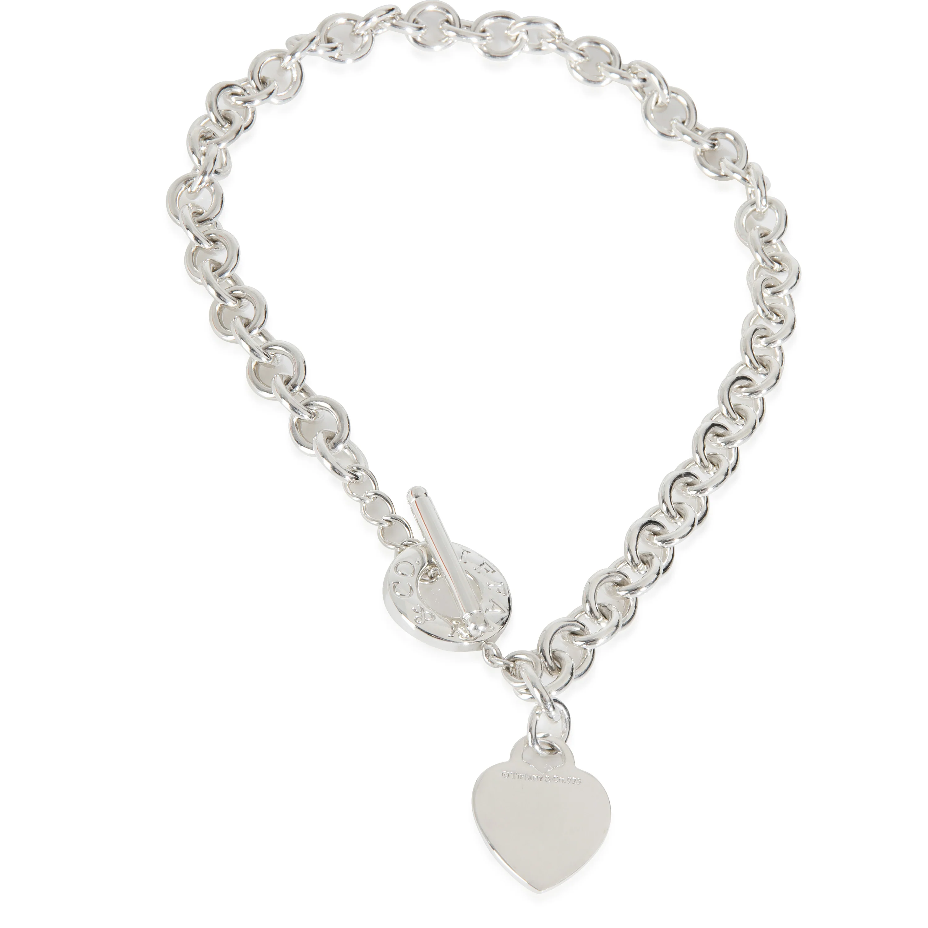 Sterling Silver Heart Tag Necklace - Image 2