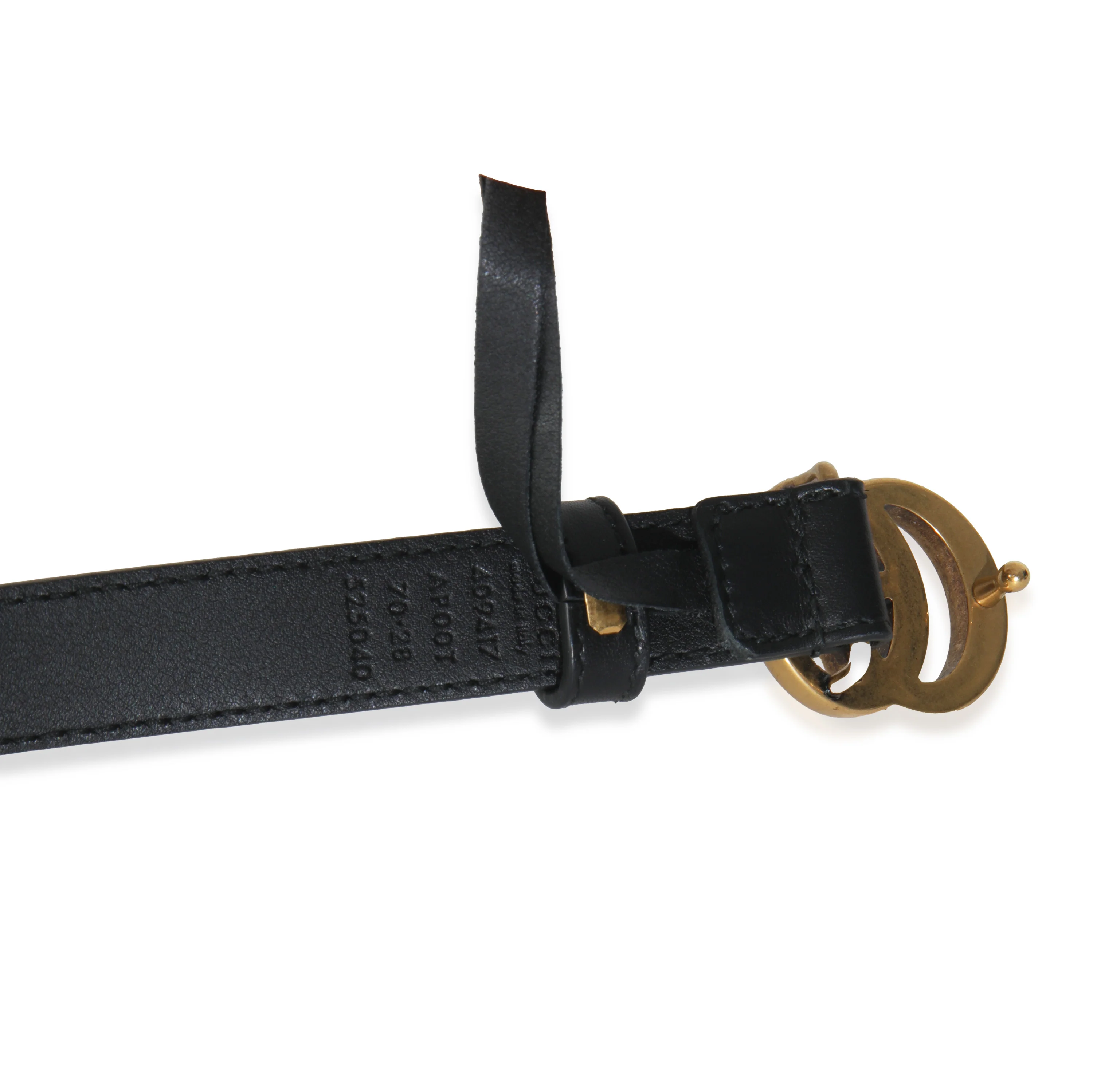 Black Calfskin Thin Interlocking G Marmont Belt 70/28185 - Image 4