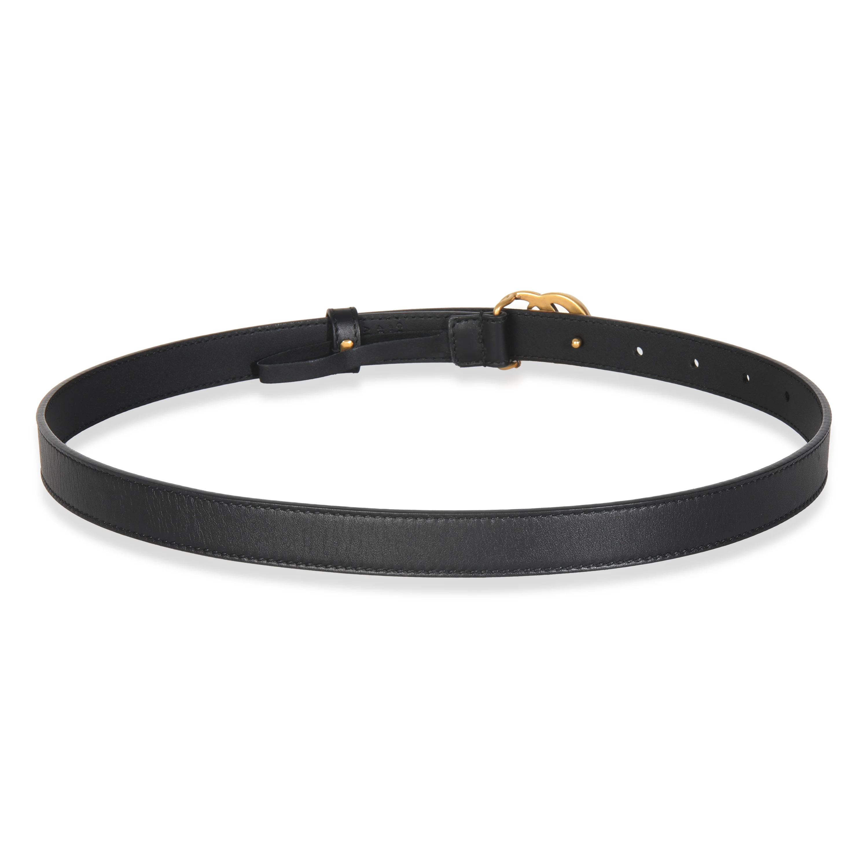 Black Calfskin Thin Interlocking G Marmont Belt 70/28185 - Image 5