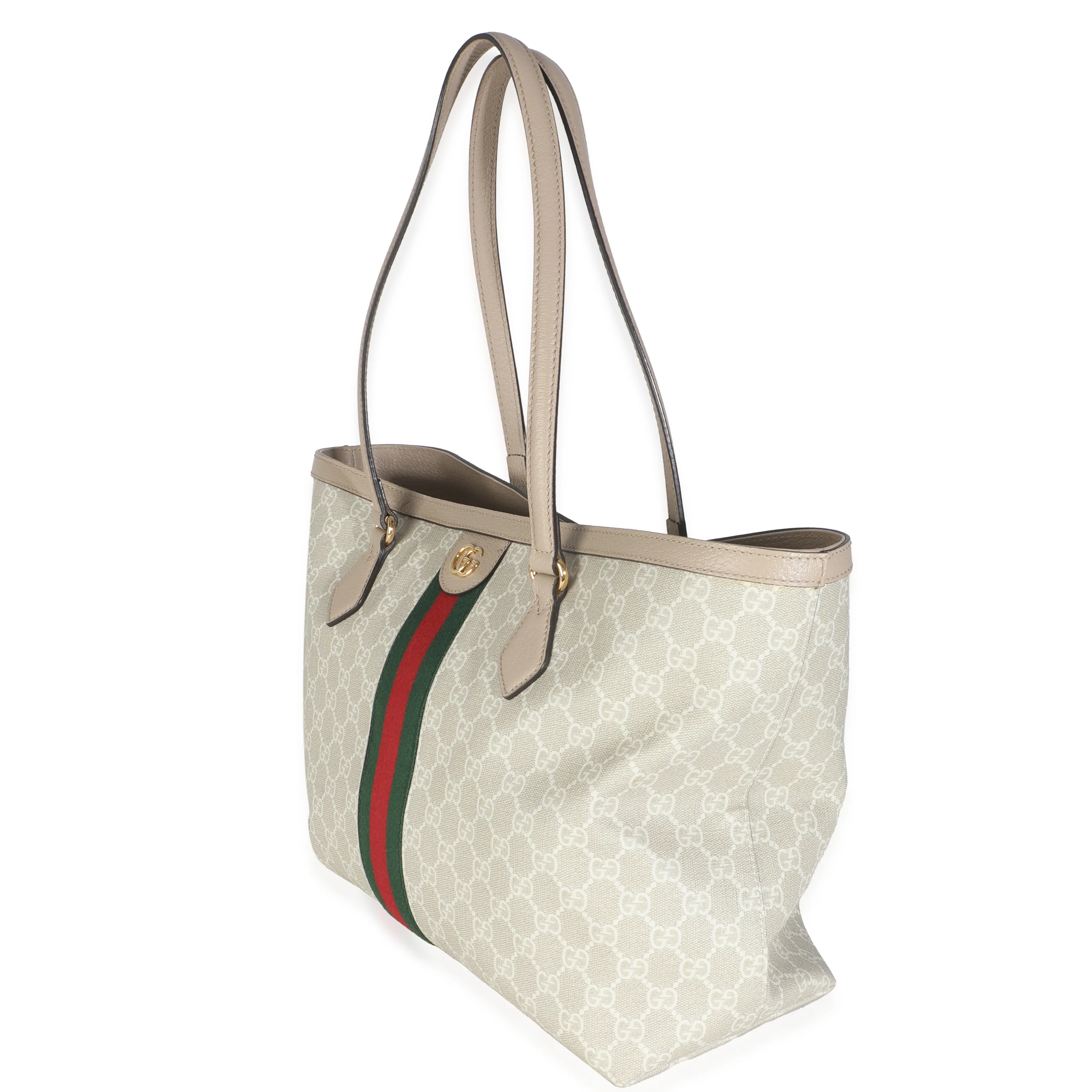 White GG Supreme Canvas Medium Ophidia Tote - Image 2