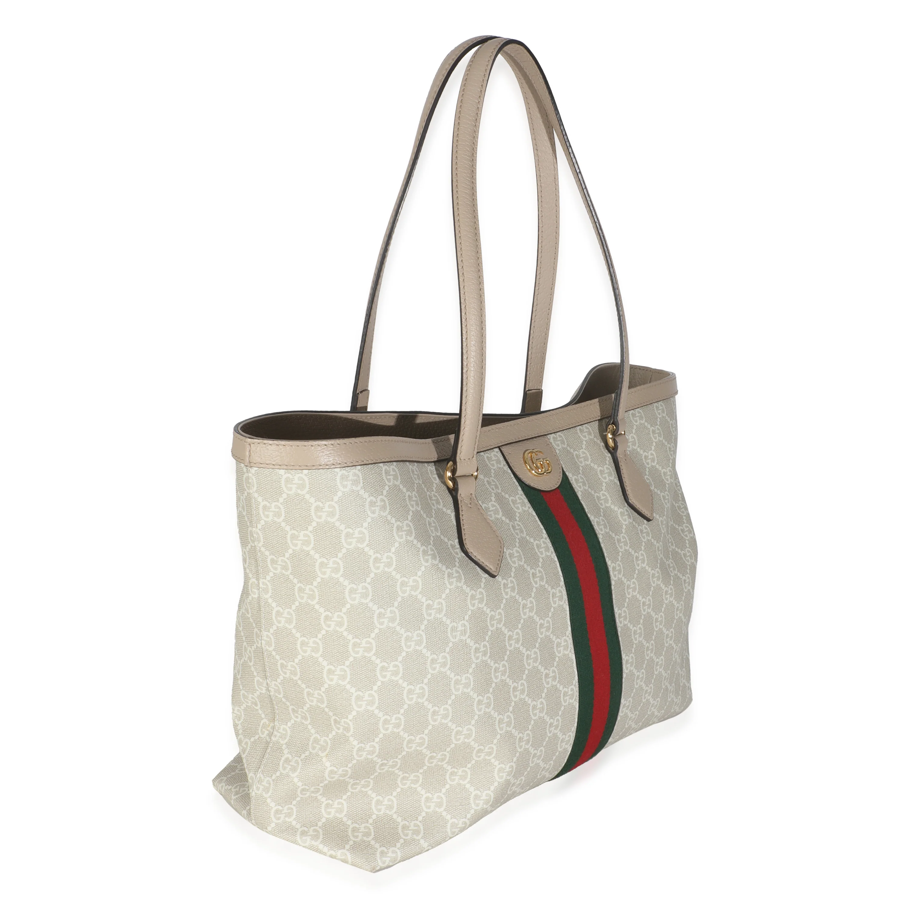 White GG Supreme Canvas Medium Ophidia Tote - Image 3