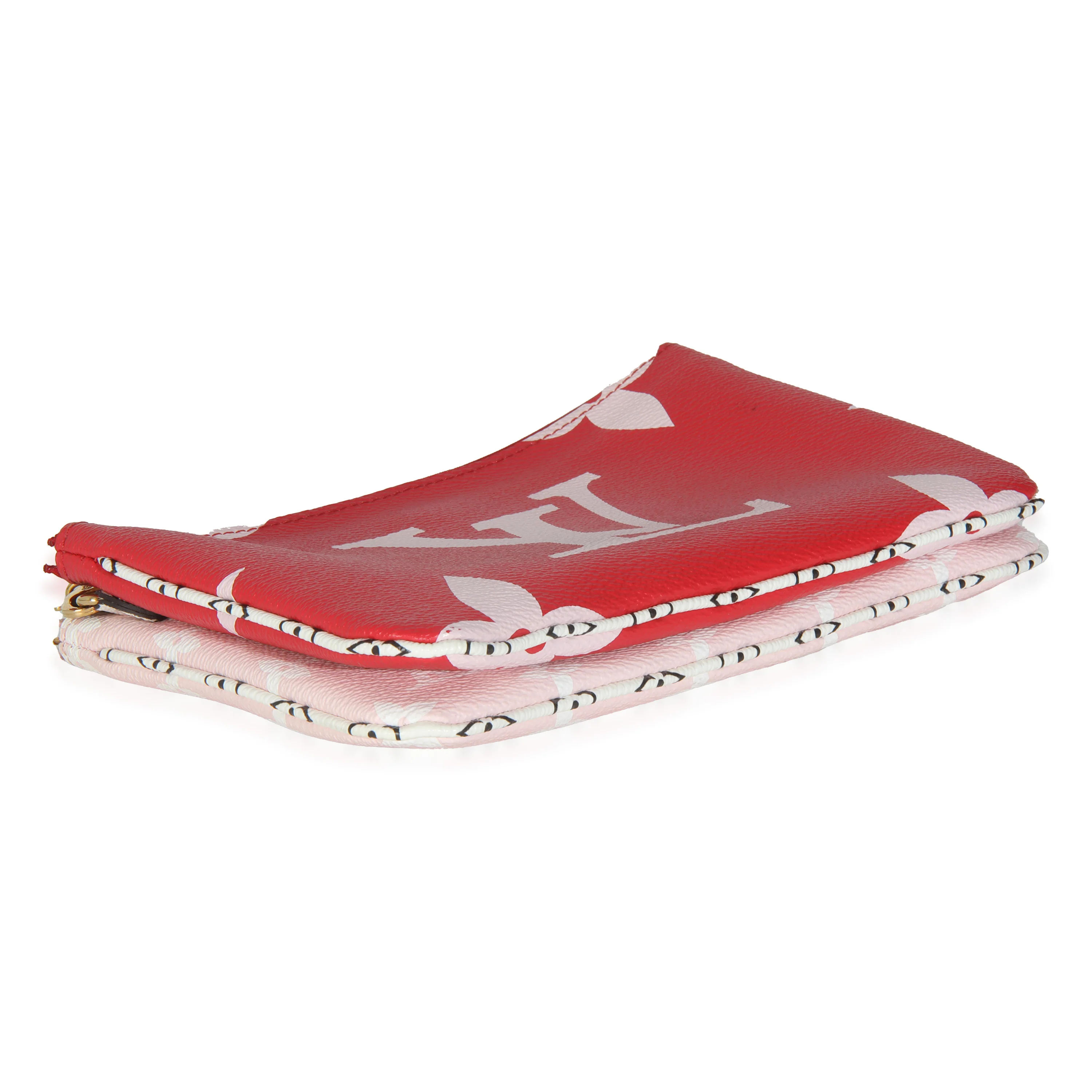 Rouge Monogram Giant Canvas Double Zip Pochette - Image 6