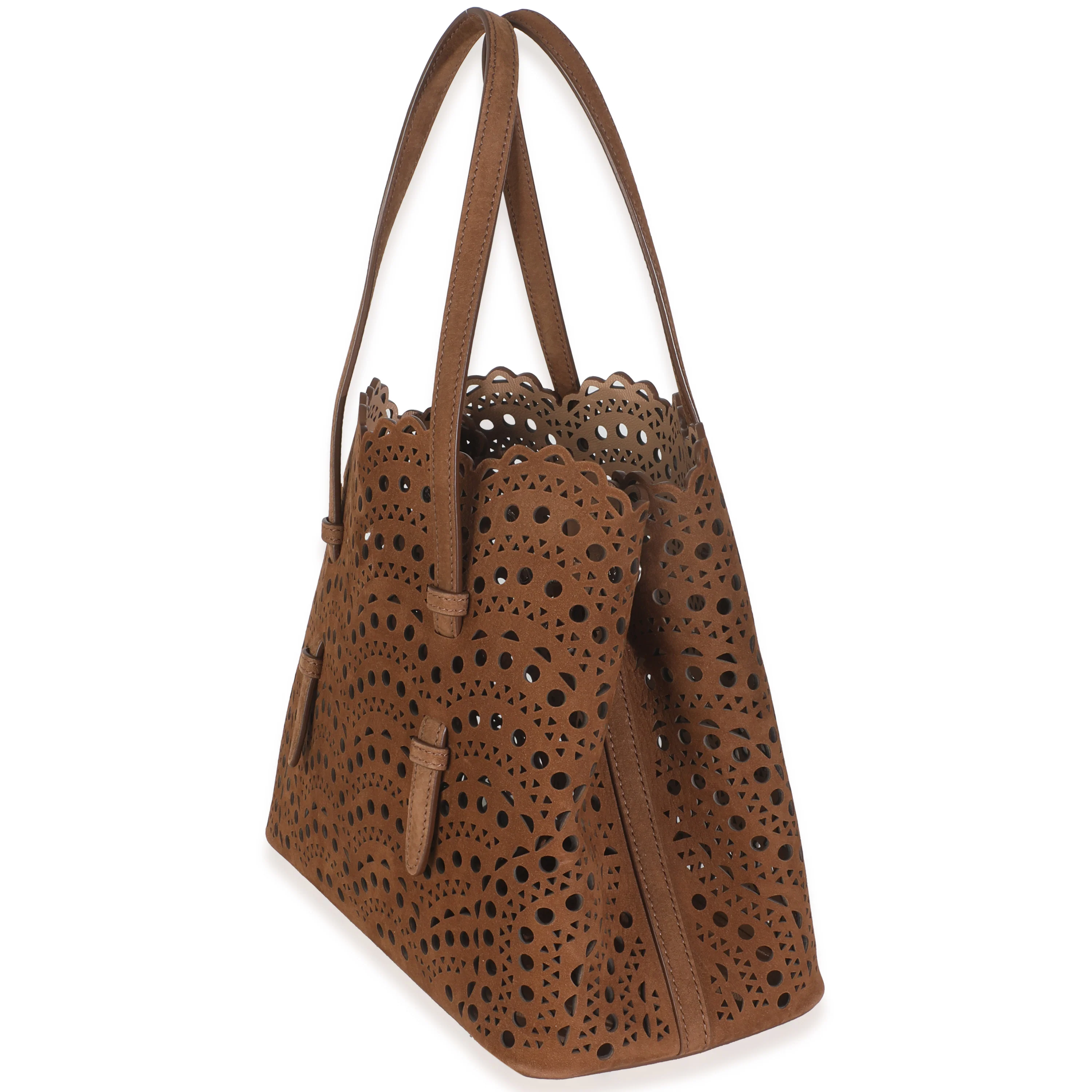 Tan Laser Cut Suede Mina 25 - Image 2