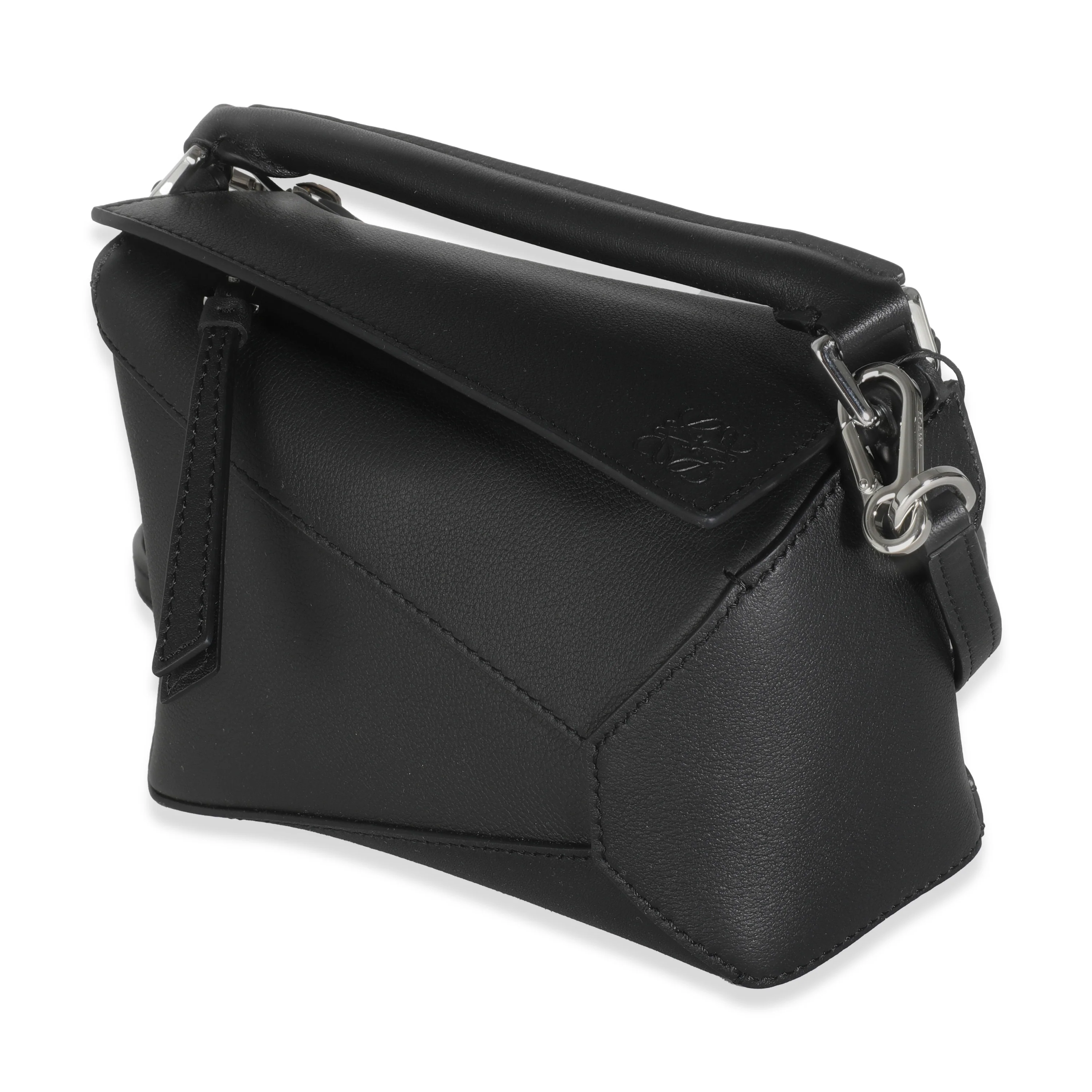 Black Calfskin Mini Puzzle Edge Bag - Image 2
