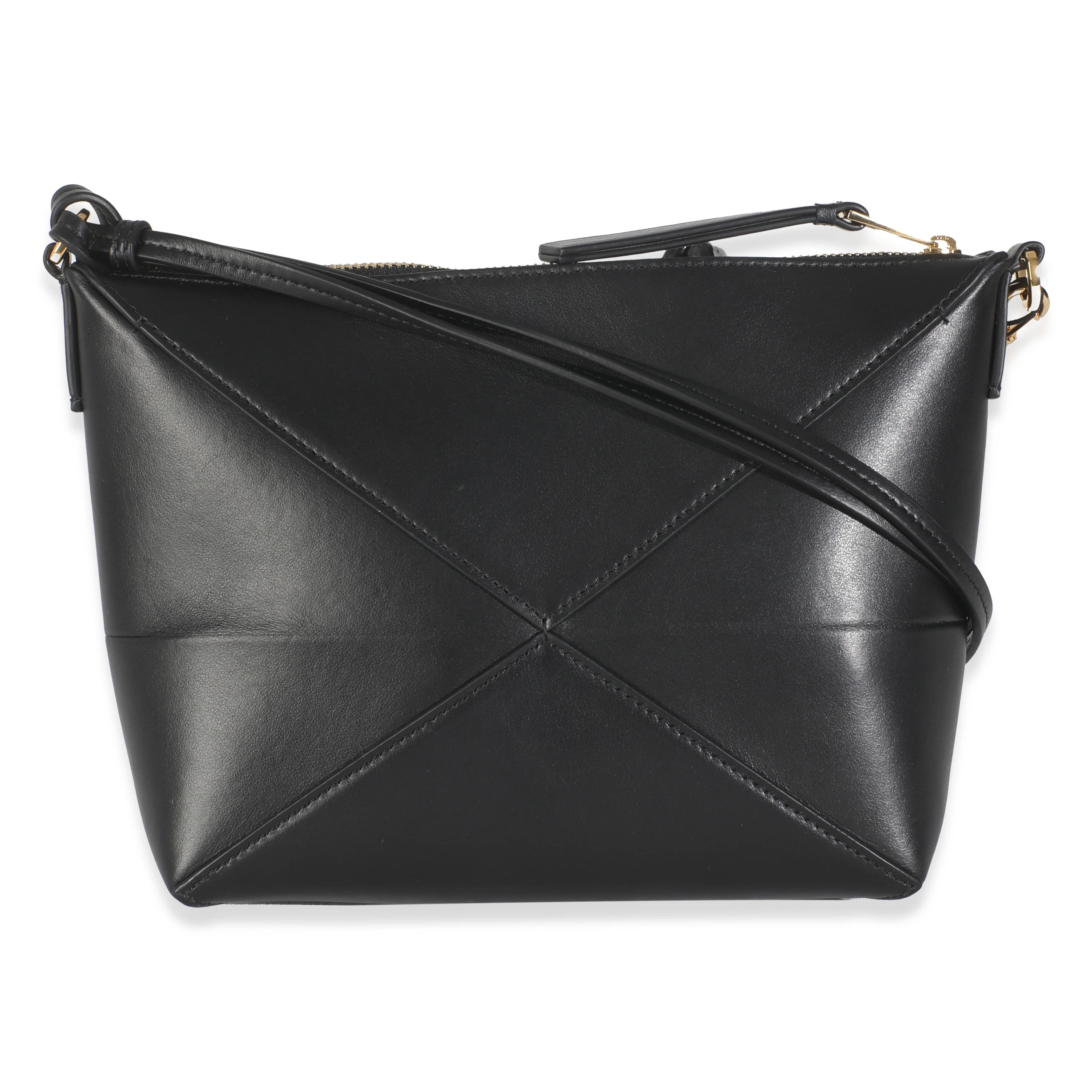 Black Calfskin Puzzle Fold Pouch - Image 3