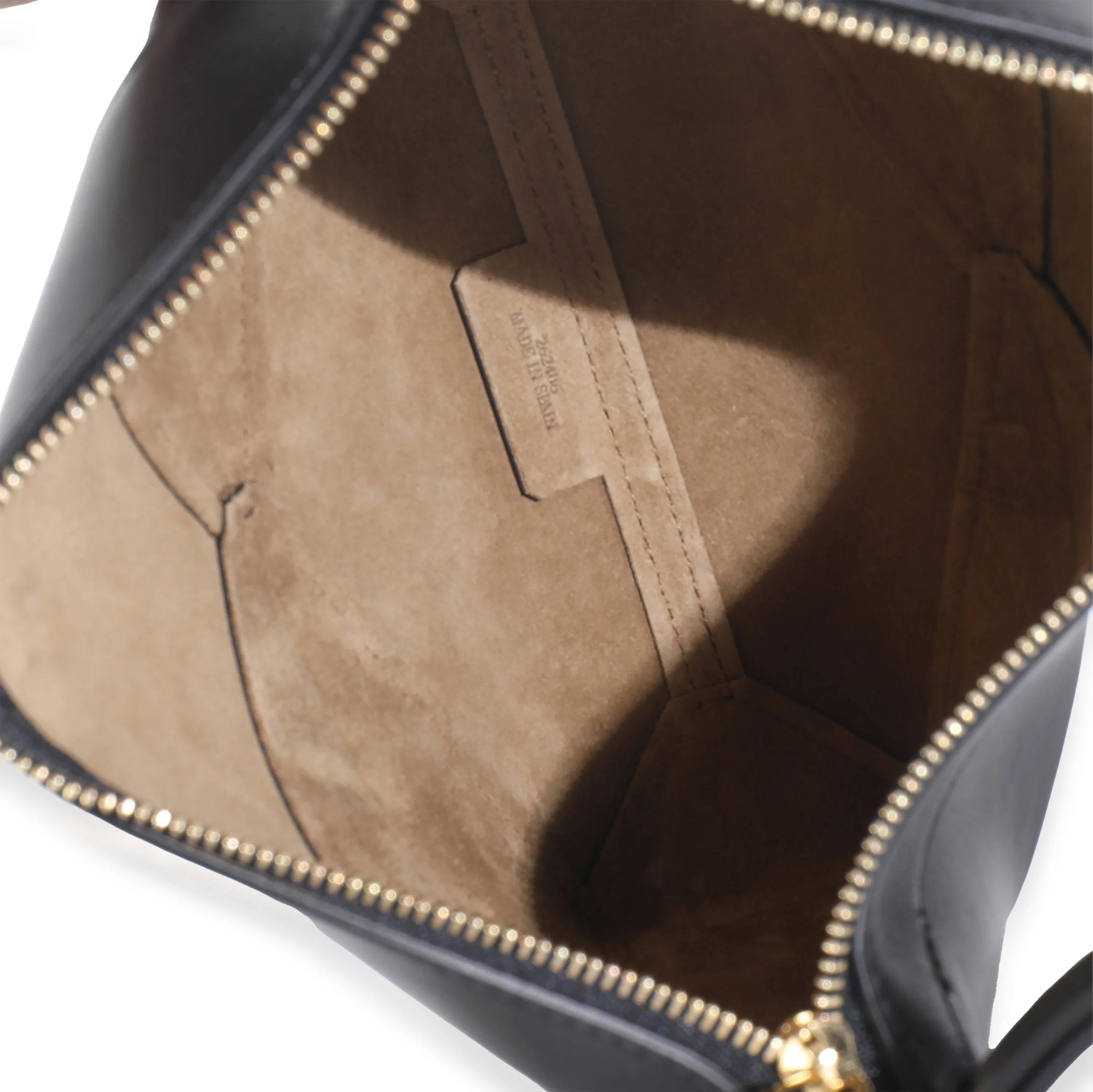 Black Calfskin Puzzle Fold Pouch - Image 8