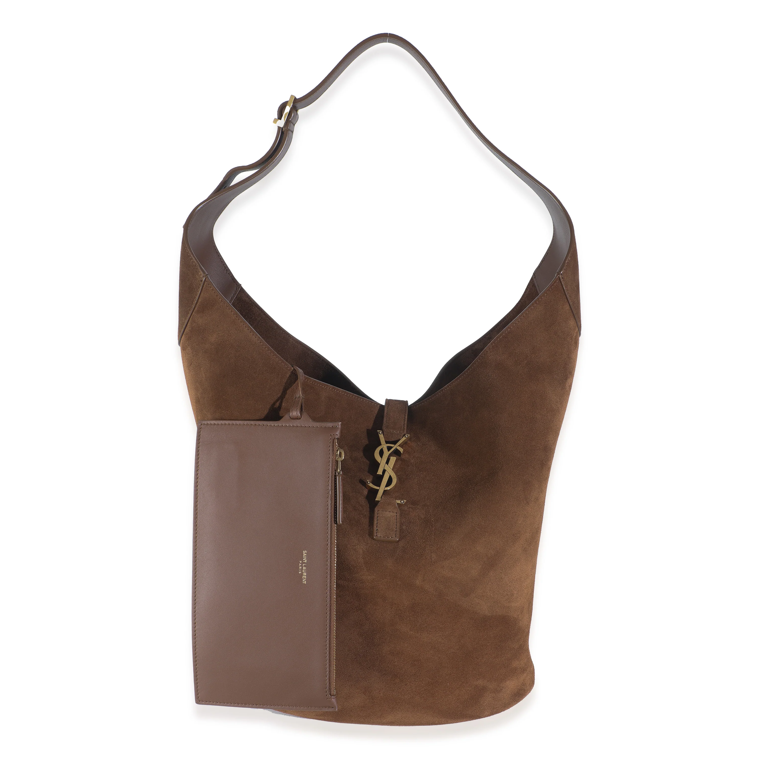 Brown Suede Le 5 A 7 Hobo Bag - Image 8