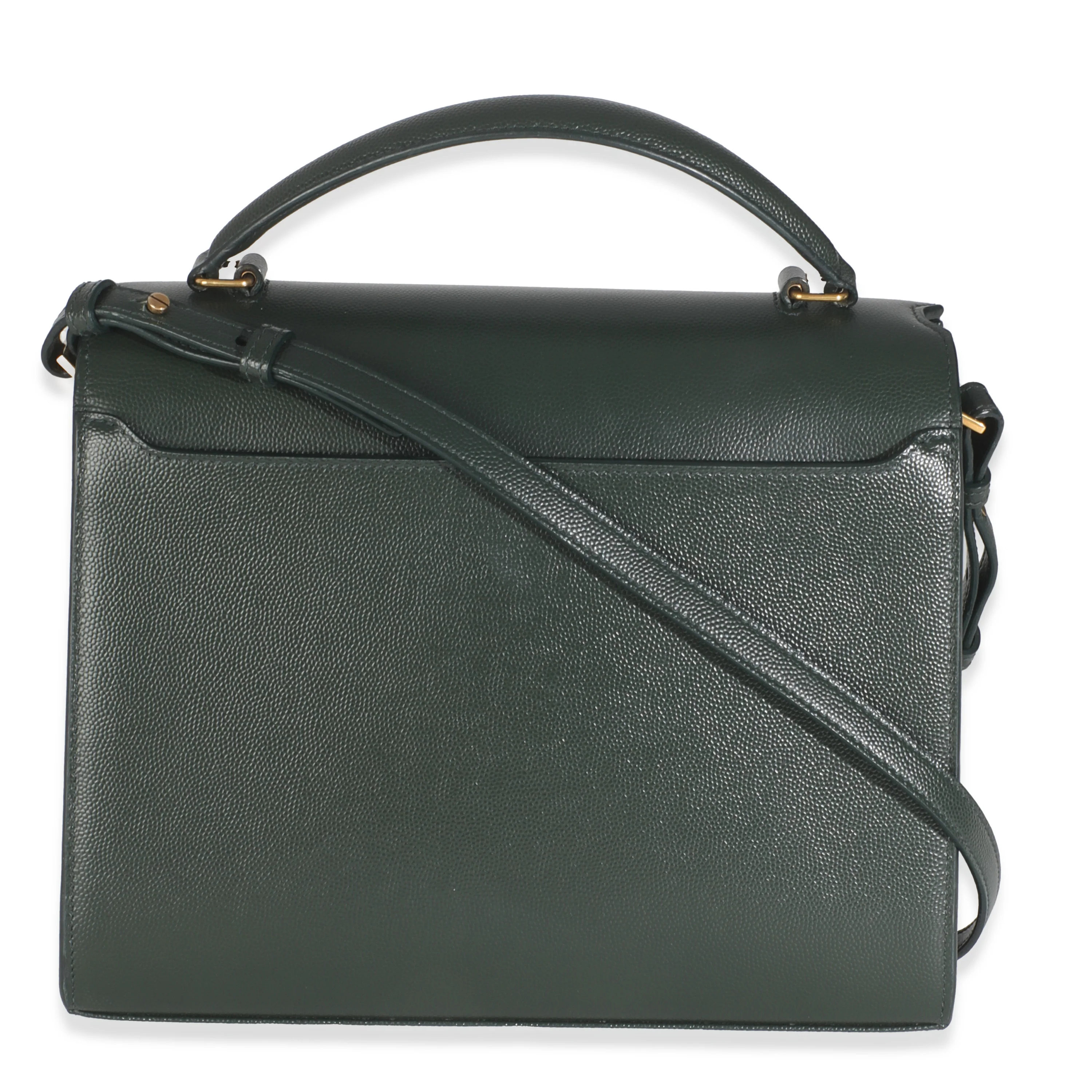 Vert Fonce Grain De Poudre Medium Cassandra Top Handle Bag - Image 3