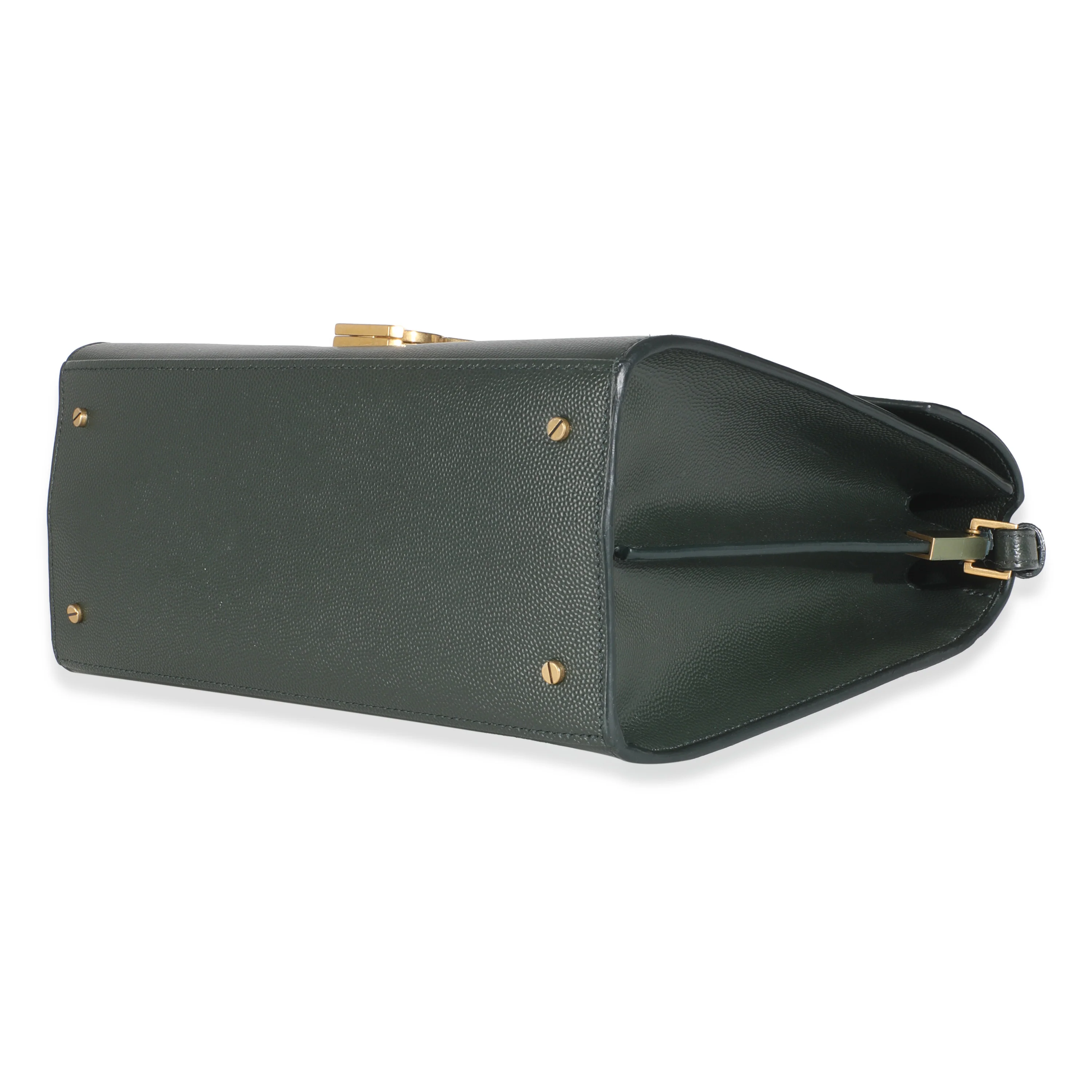 Vert Fonce Grain De Poudre Medium Cassandra Top Handle Bag - Image 6